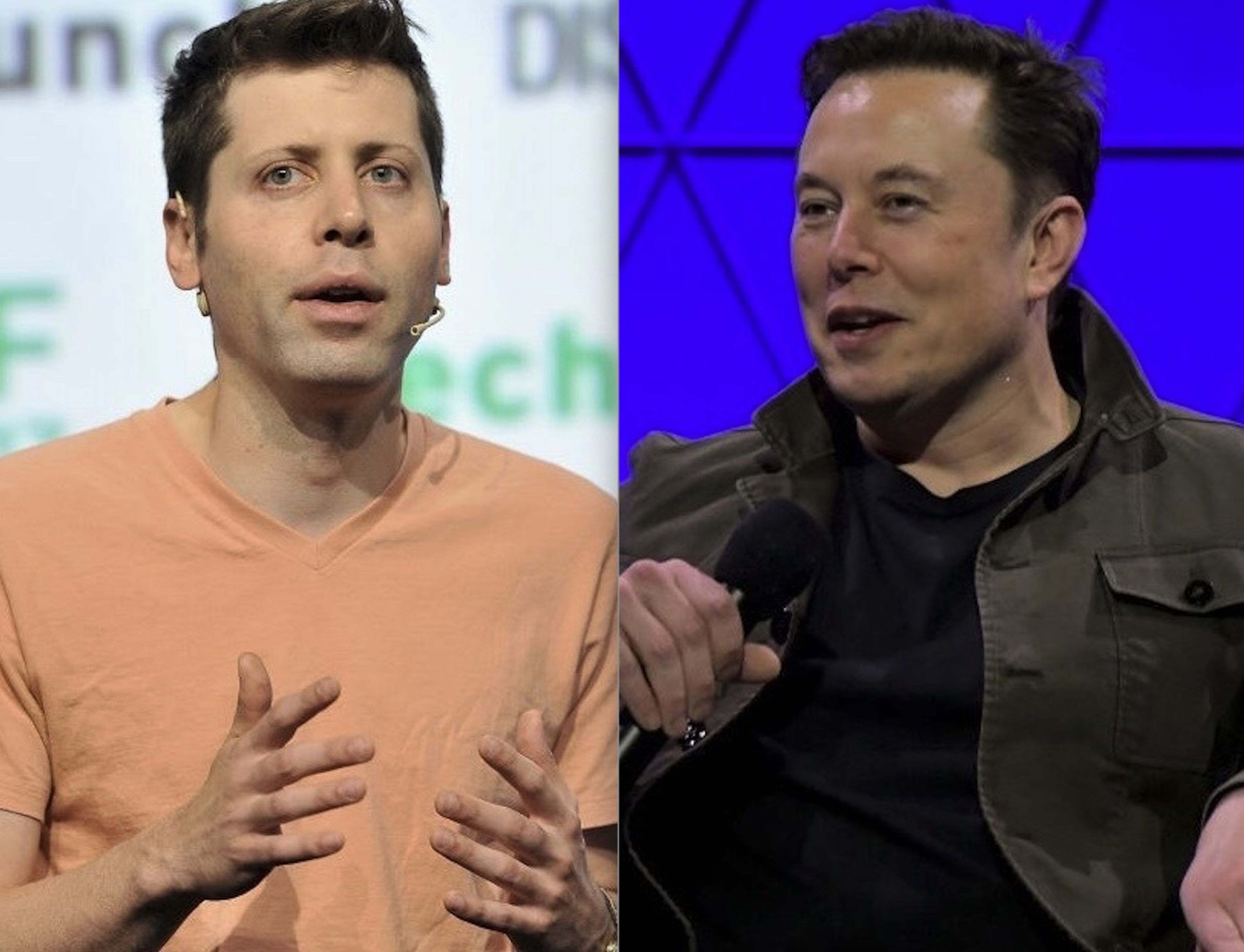 Sam Altman, CEO de OpenAI, y Elon Musk.