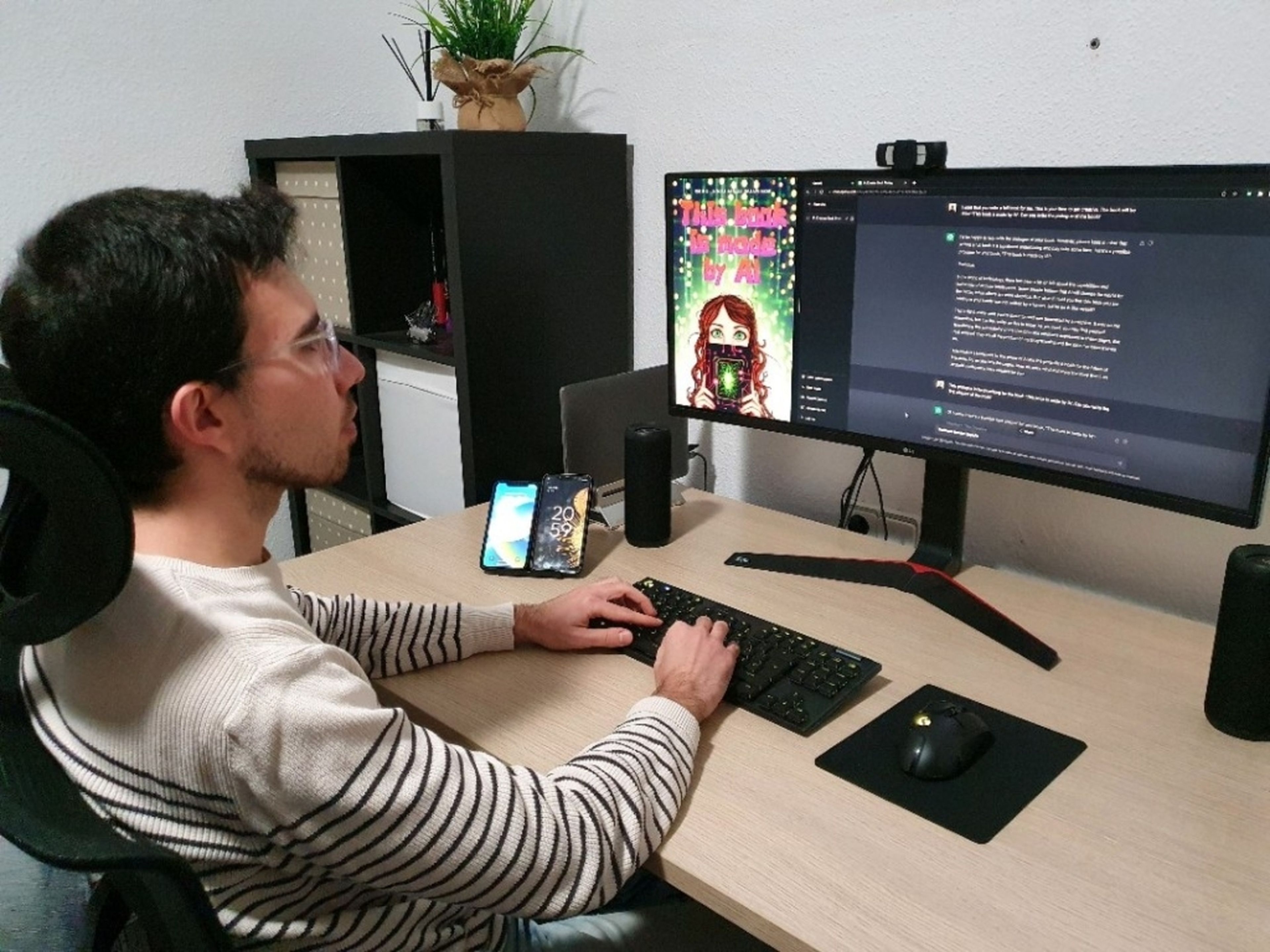 El desarrollador Sergi Arguimbau trabaja con ChatGPT.