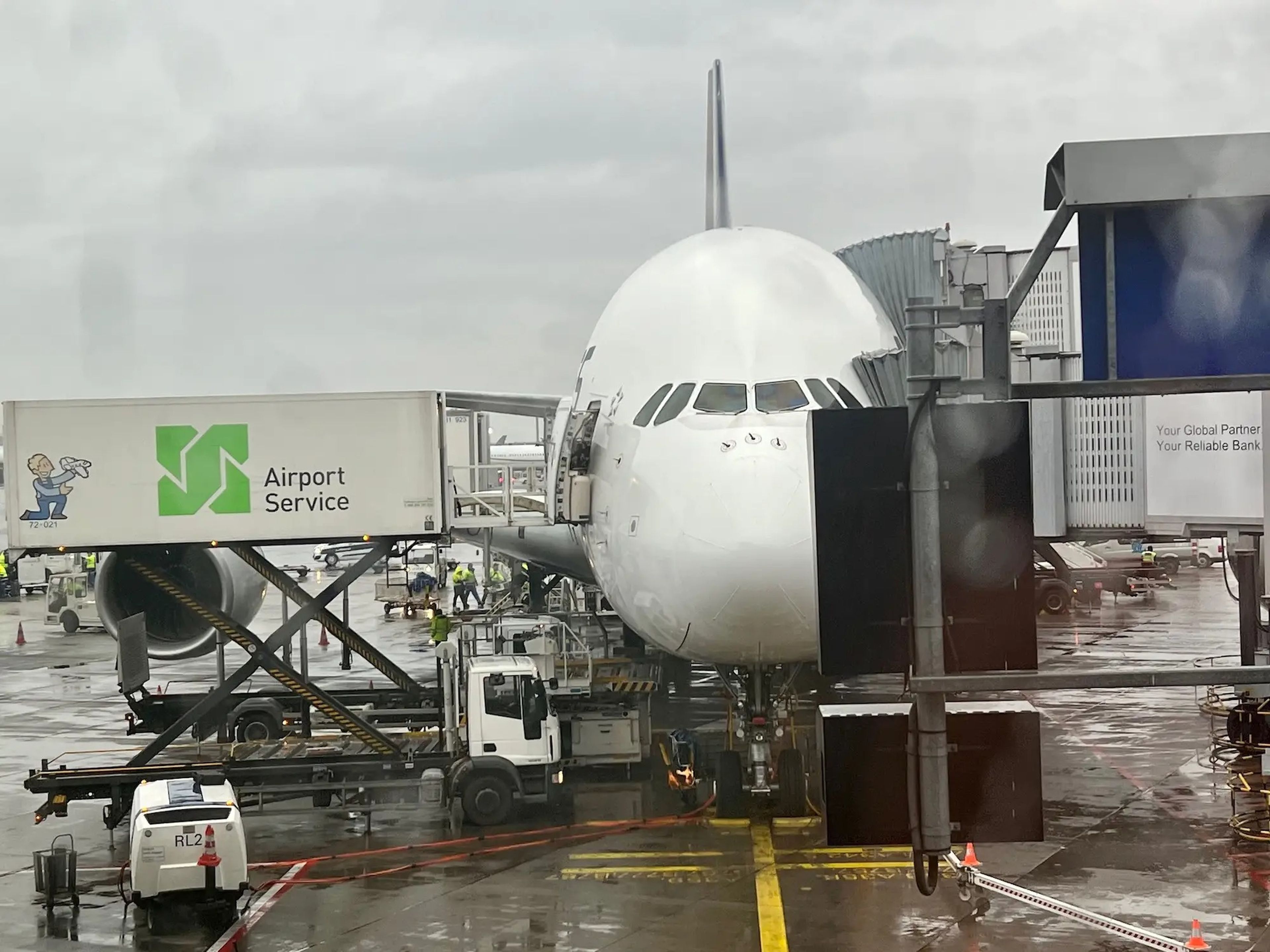 El A380 de Singapore Airlines en Frankfurt.