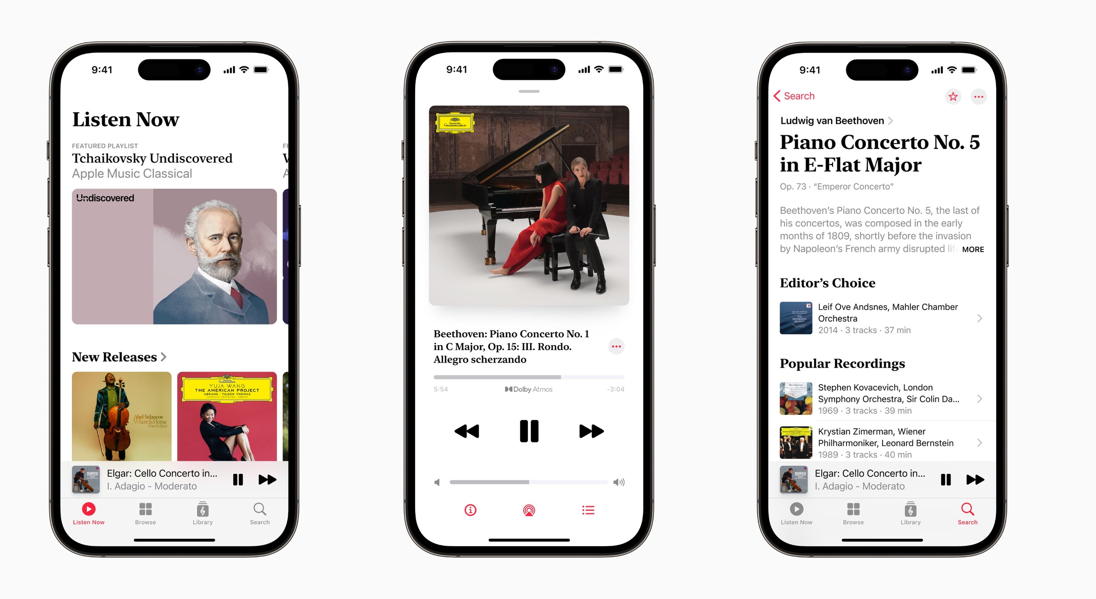 Interfaz de Apple Music Classical.