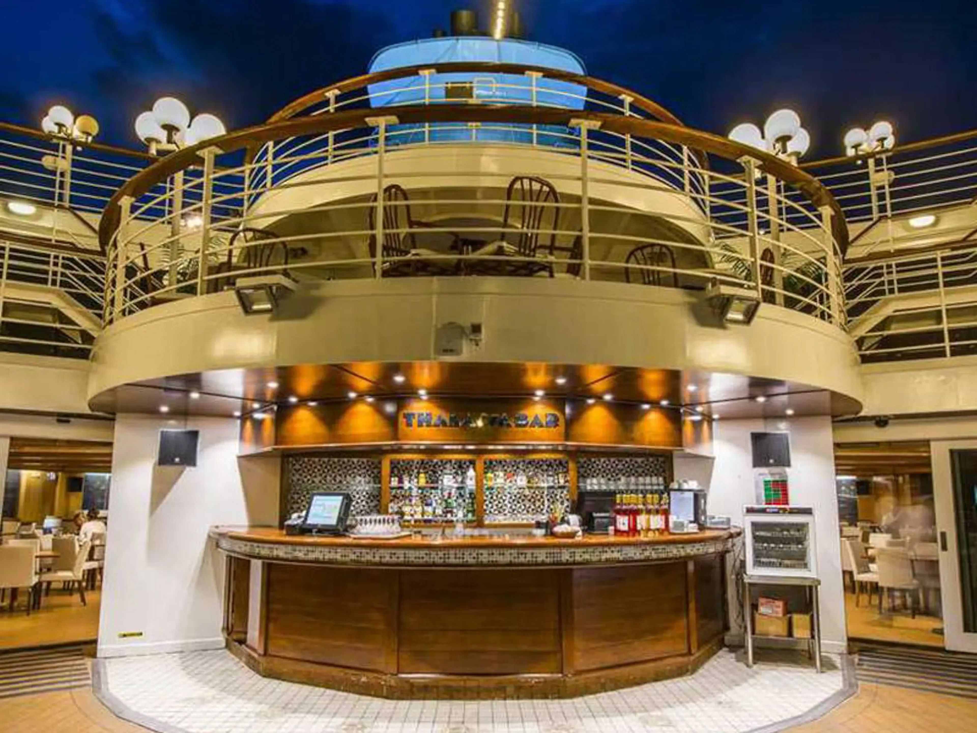 A bar aboard the MV Gemini with Life at Sea Cruises