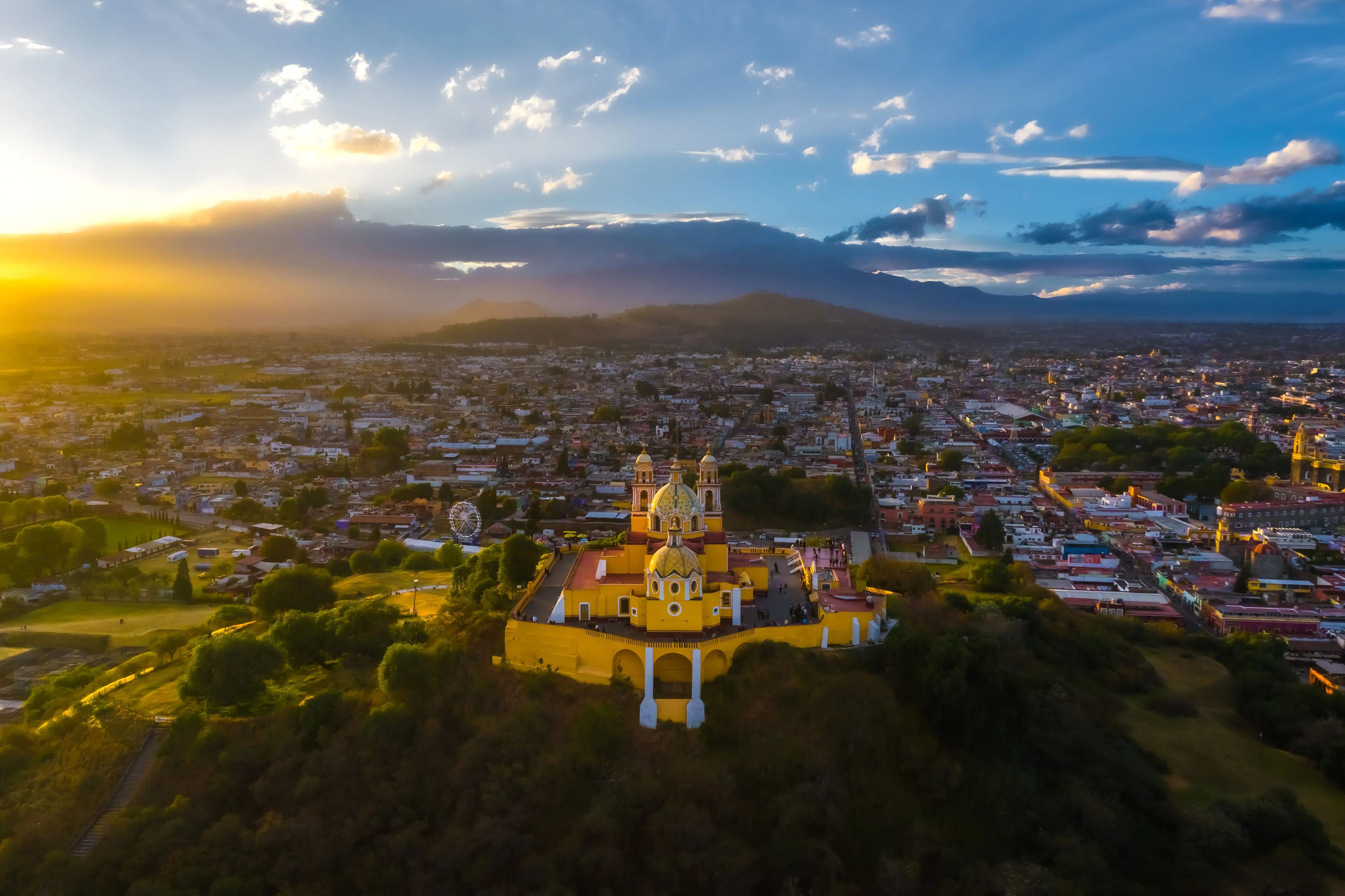 An city view of Puebla, Mexico