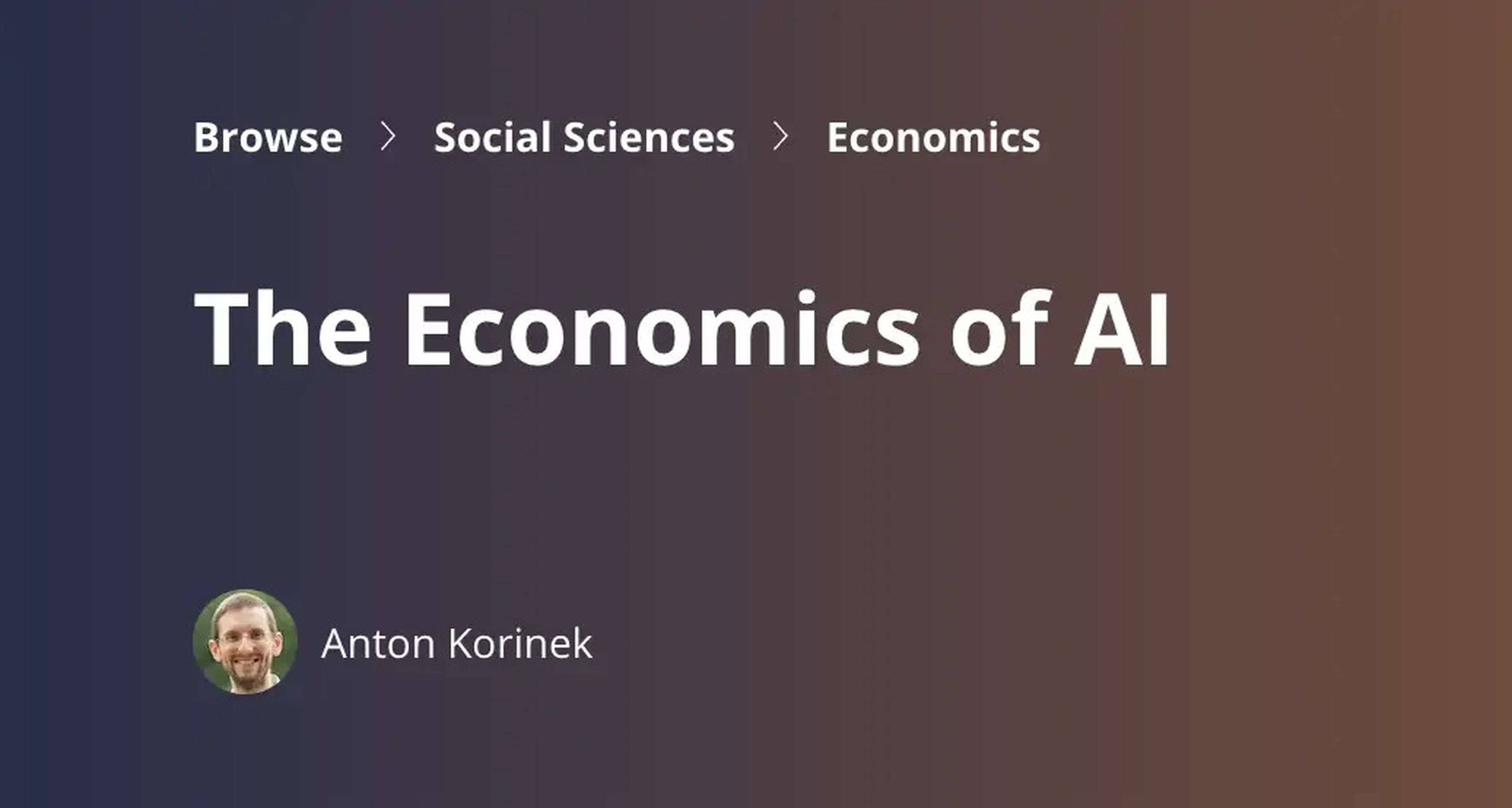 The Economics of AI Coursera course