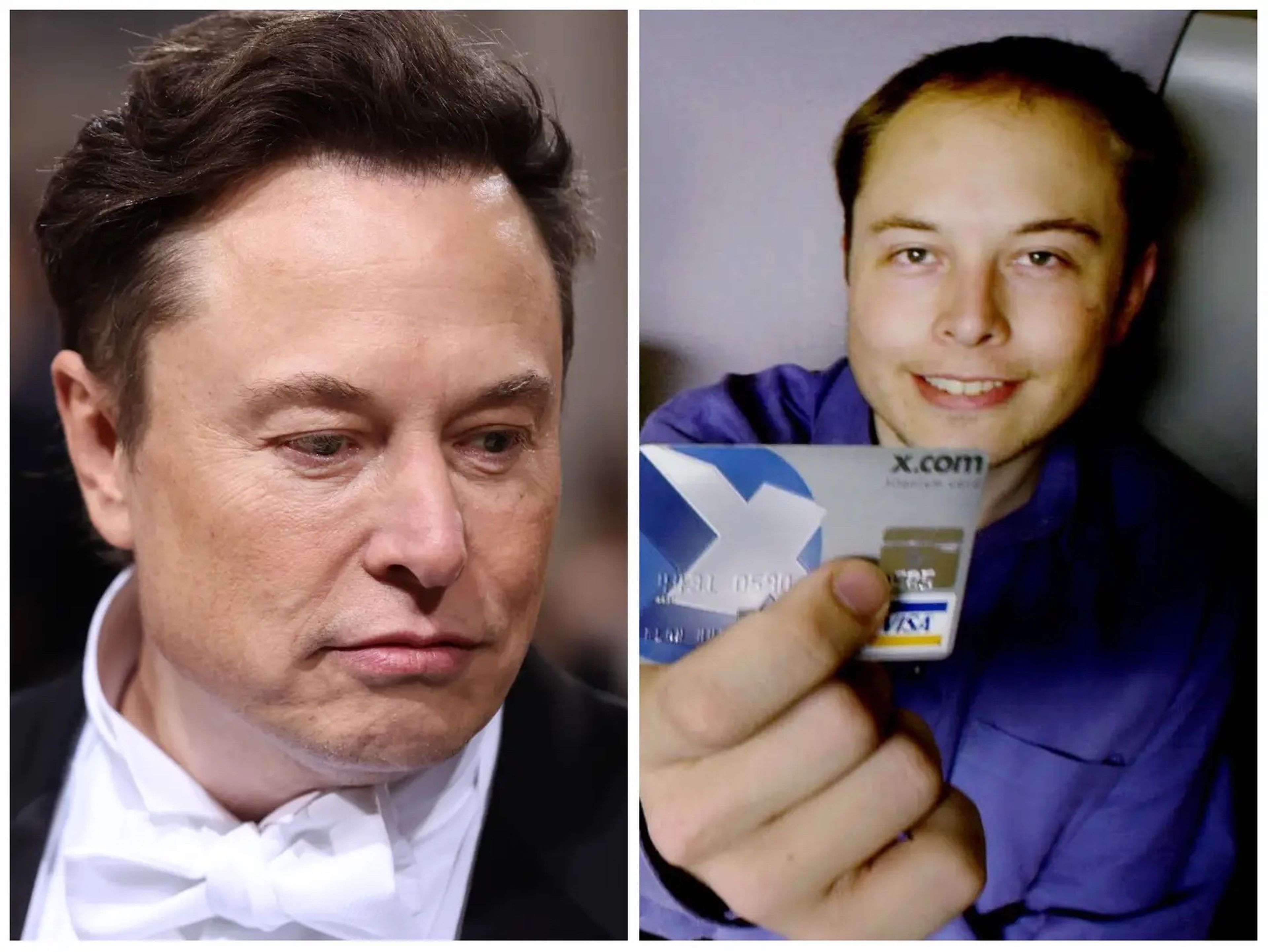 Elon Musk con 22 años de diferencia.