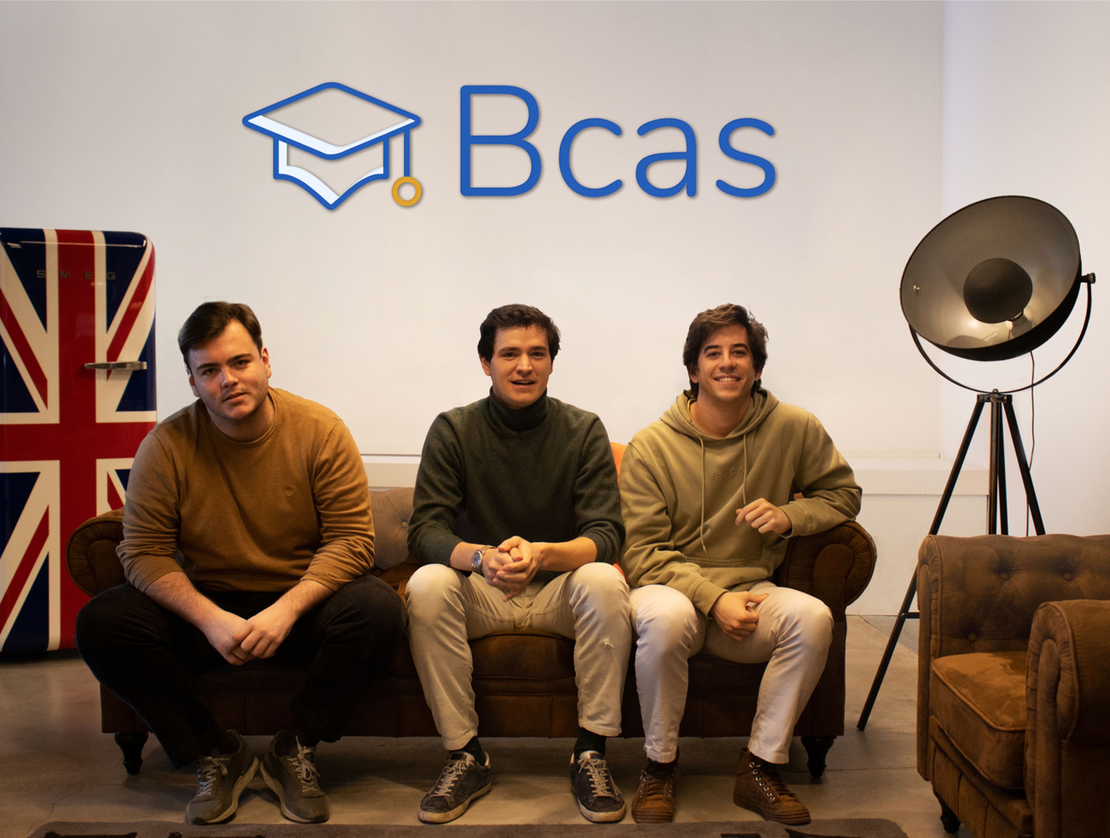 De izquierda a derecha, Javier Ausín, Bosco González del Valle y Manuel Avello, cofundadores de Bcas.
