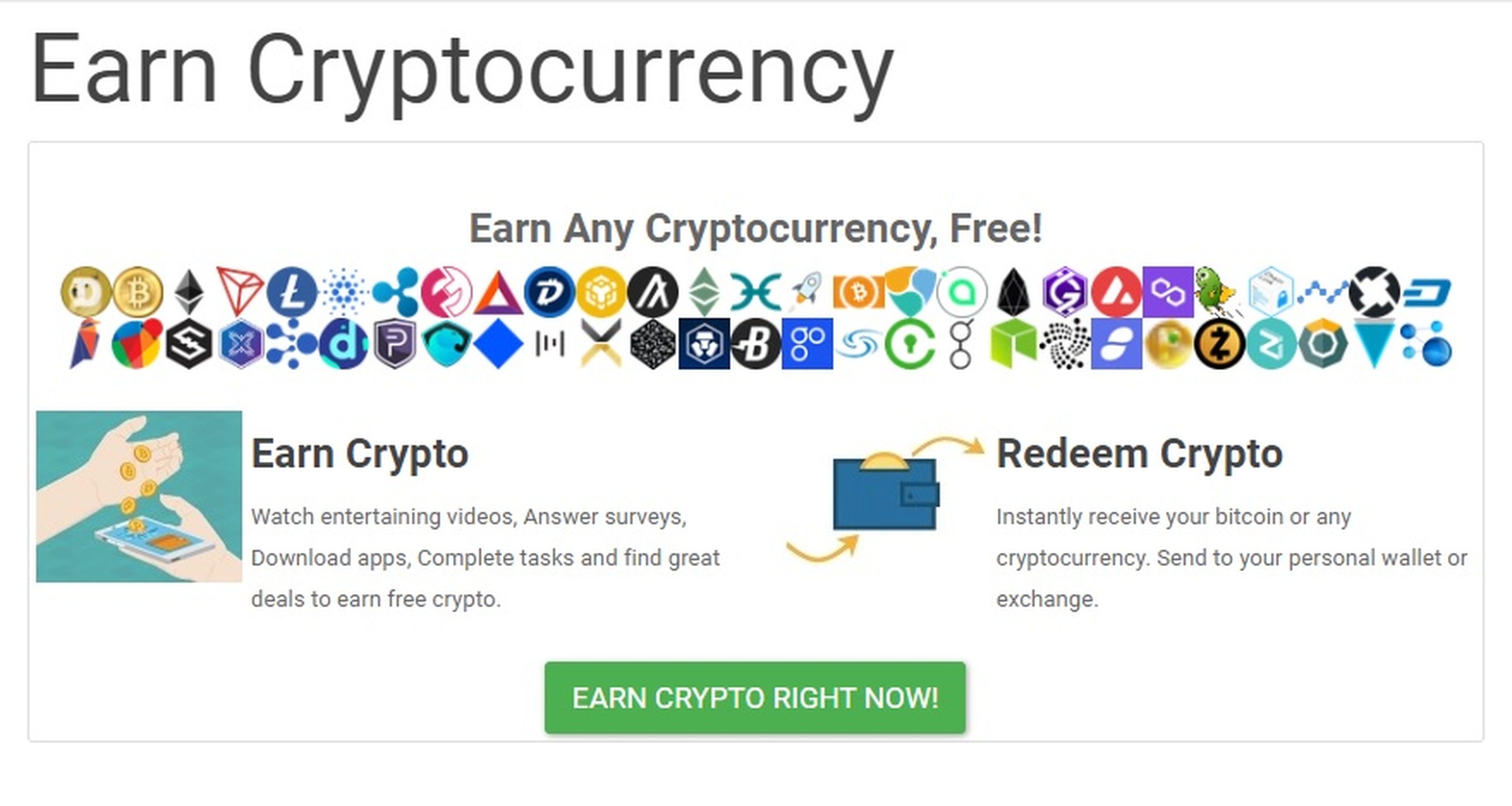 Imagen de la web de EarnCrypto.
