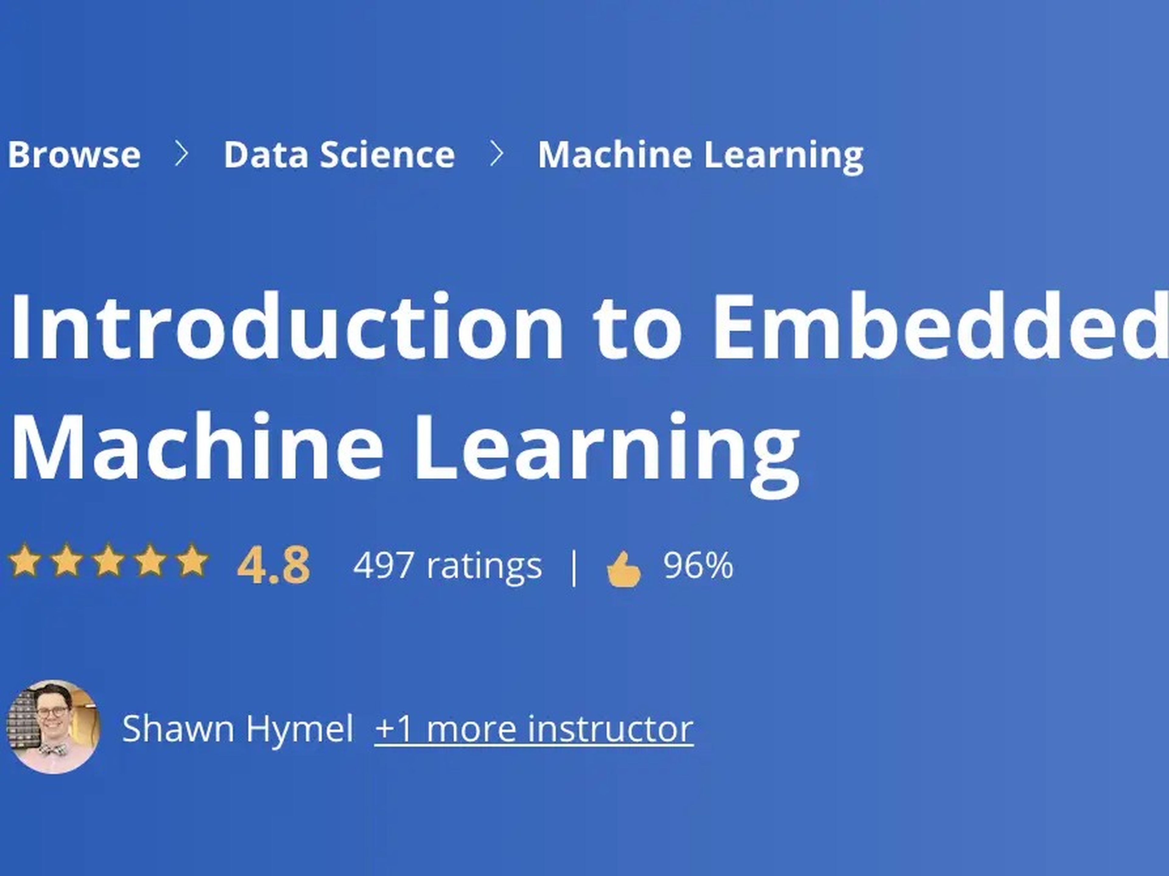 Introduction to Embedded Machine Learning, Coursera course