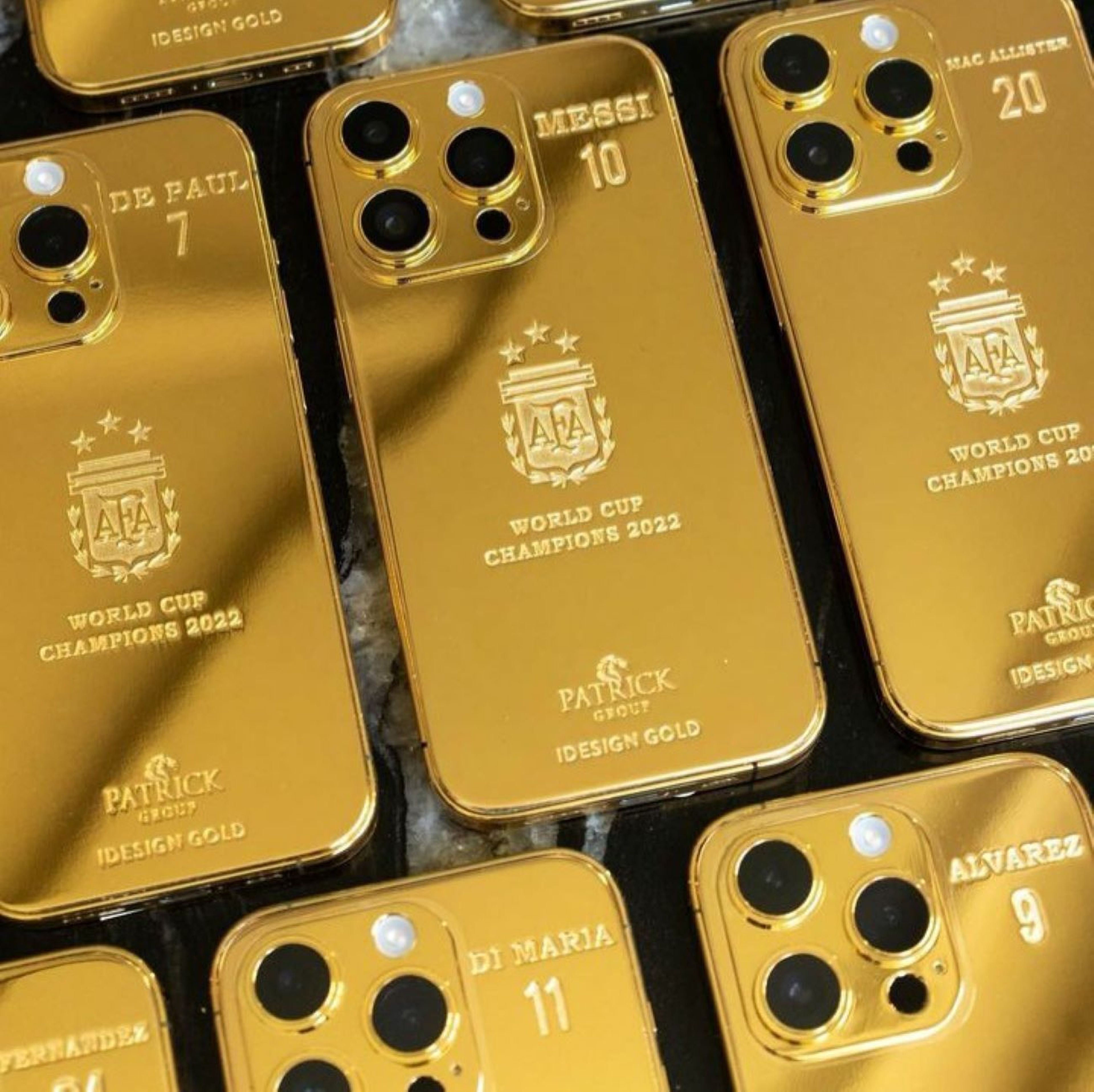 iPhone 14 bañado en oro, Selección Argentina fútbol