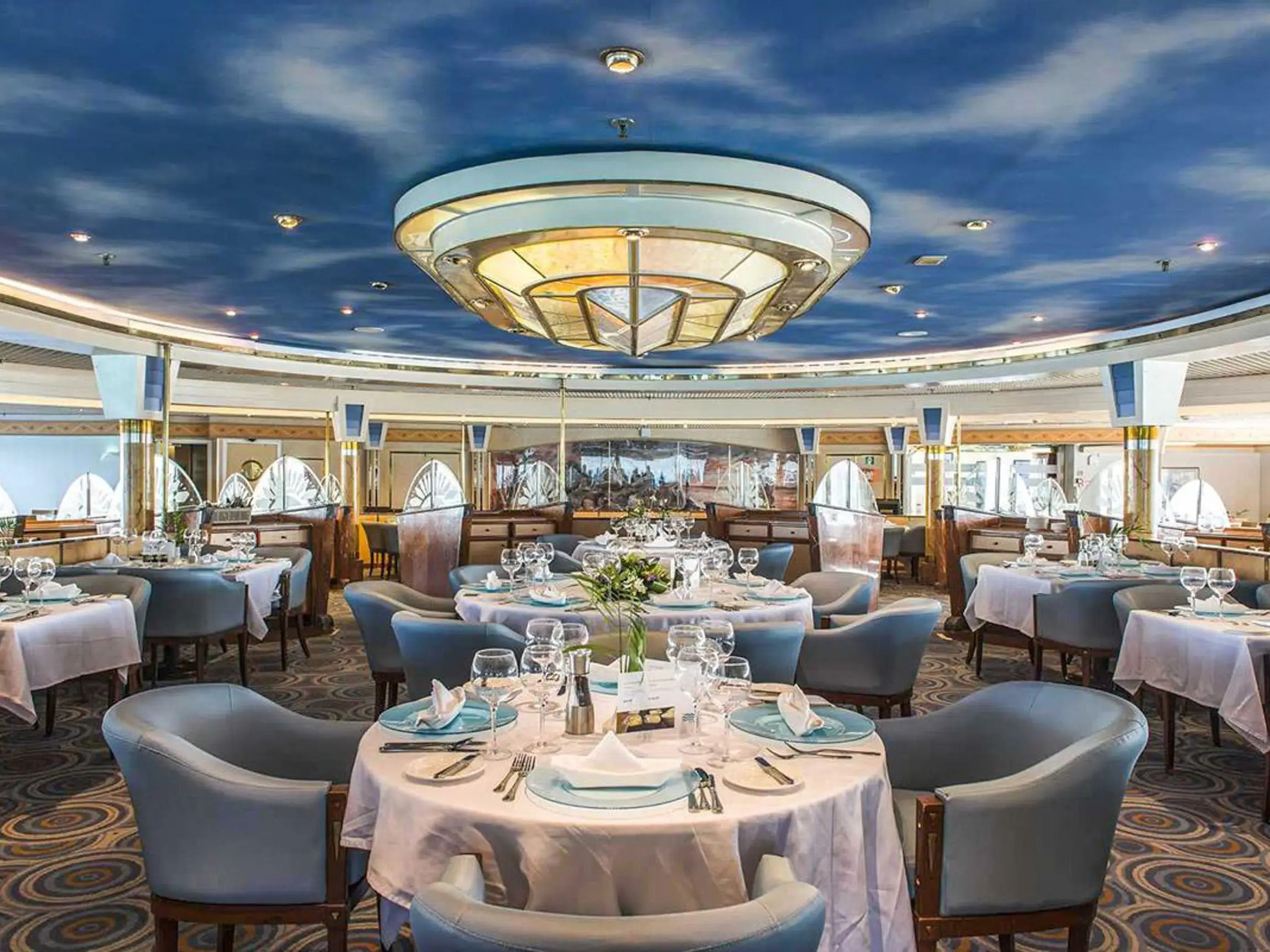 A lounge aboard the MV Gemini with Life at Sea Cruises