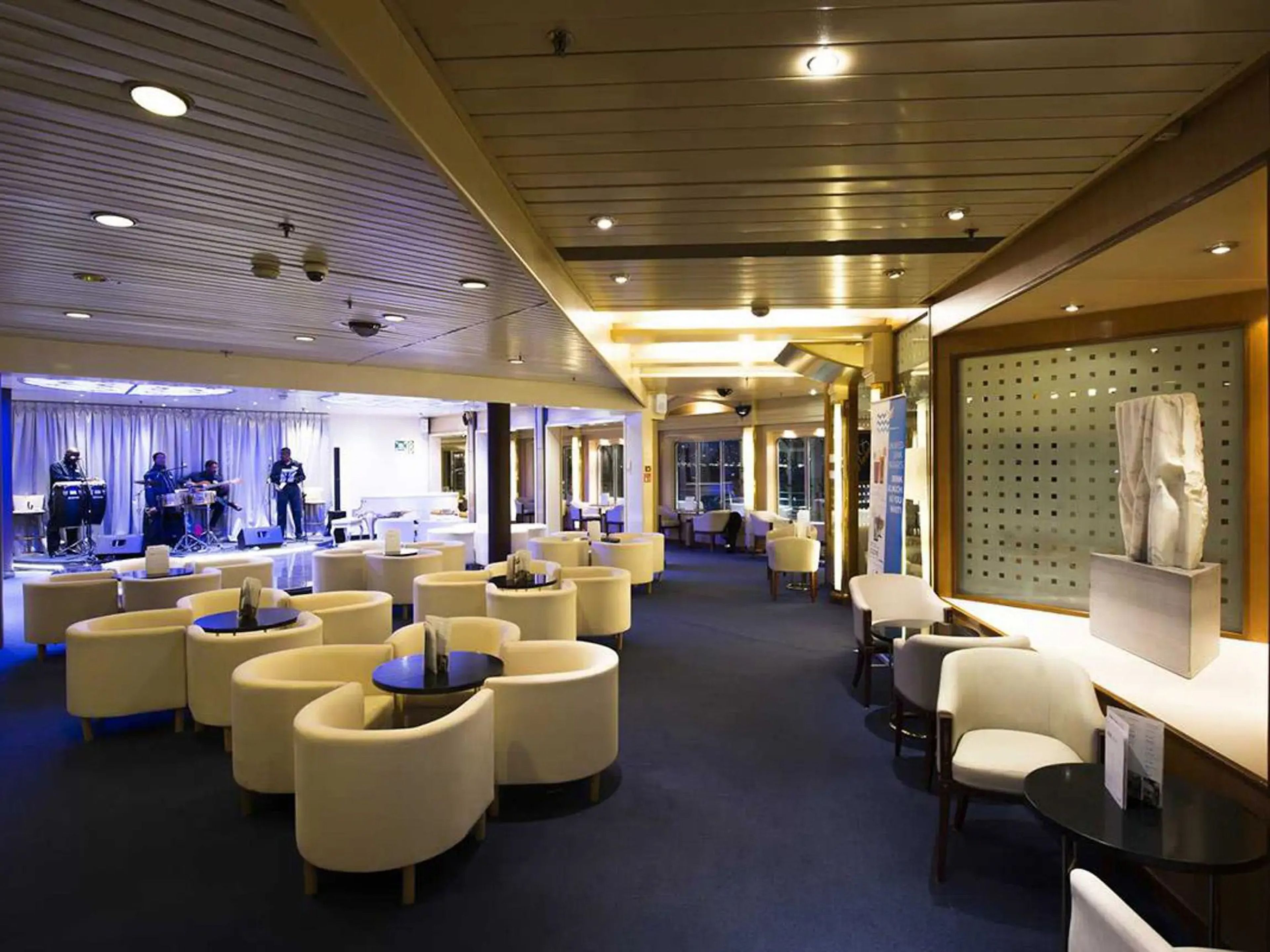 A lounge aboard the MV Gemini with Life at Sea Cruises
