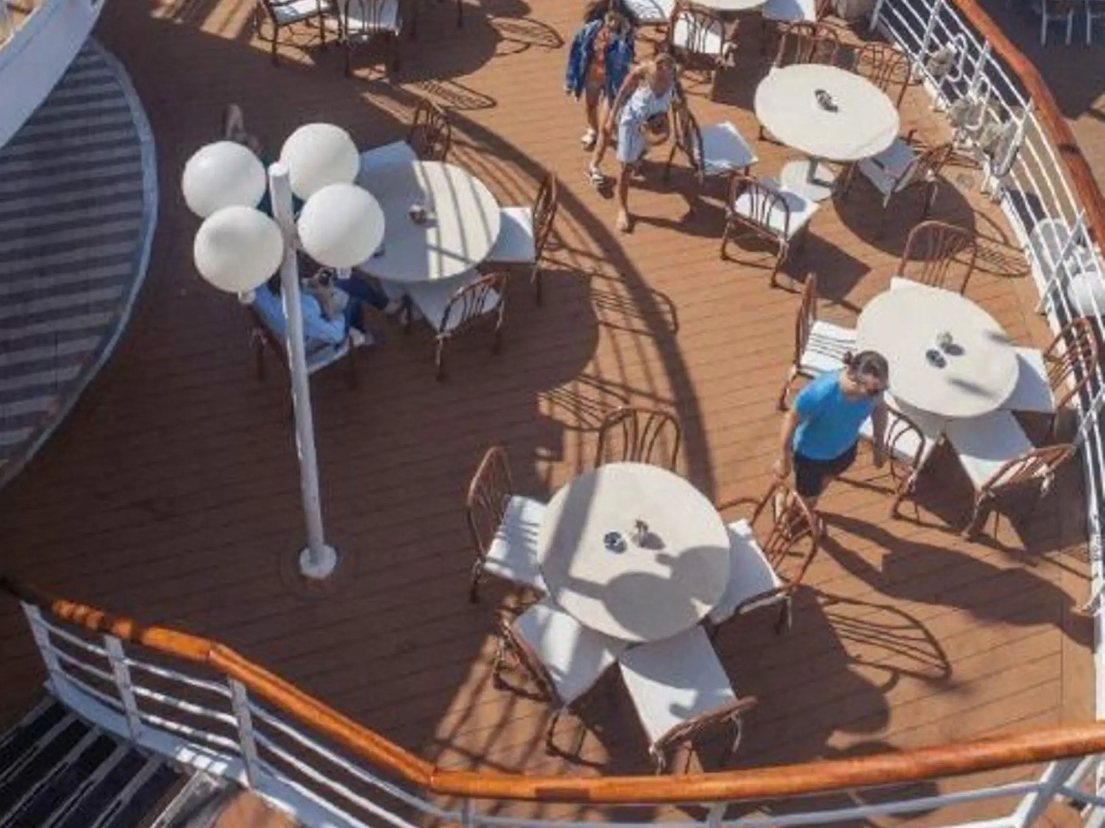Outdoor lounge on the MV Gemini with Life at Sea Cruises