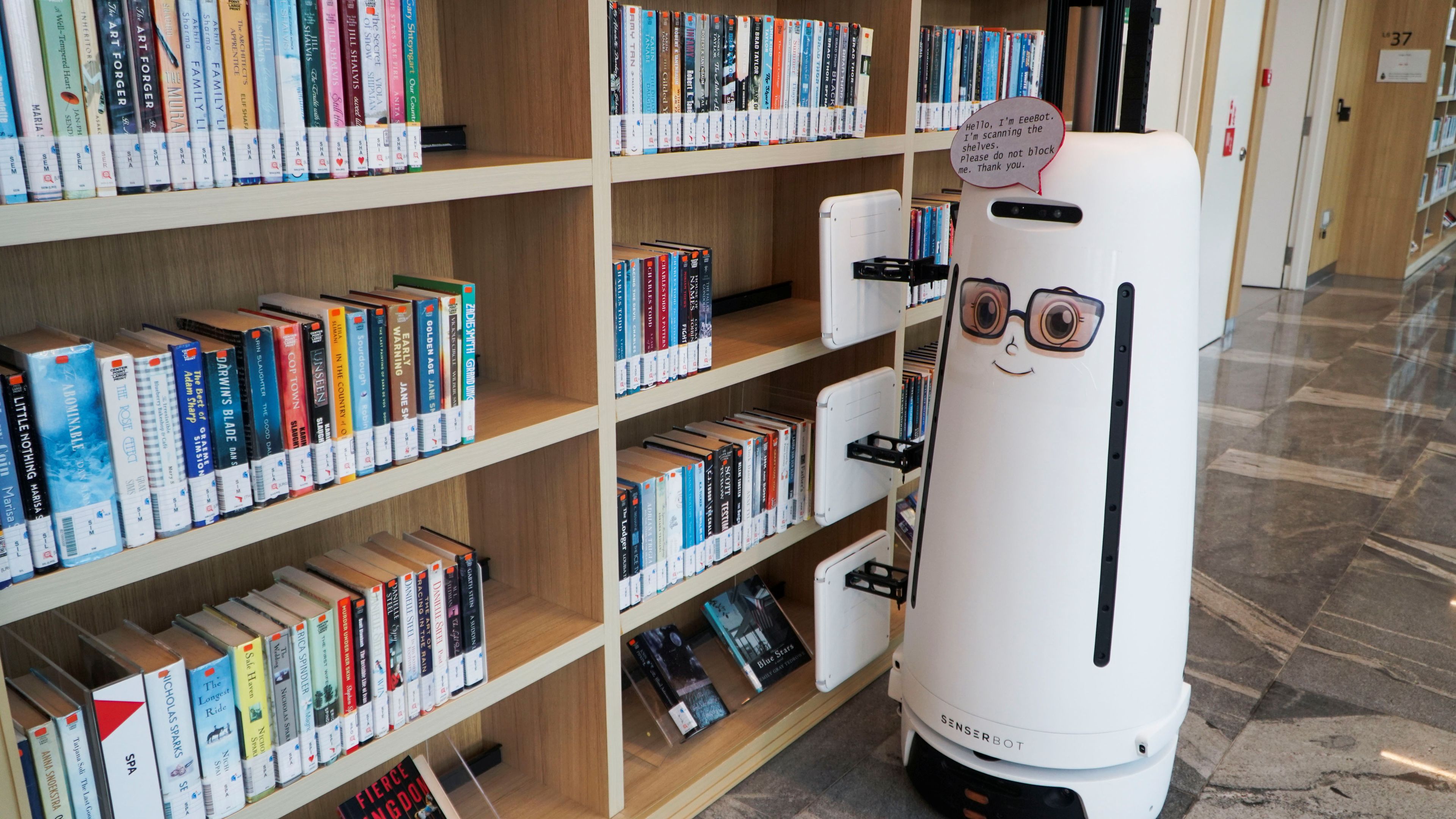 robot, biblioteca