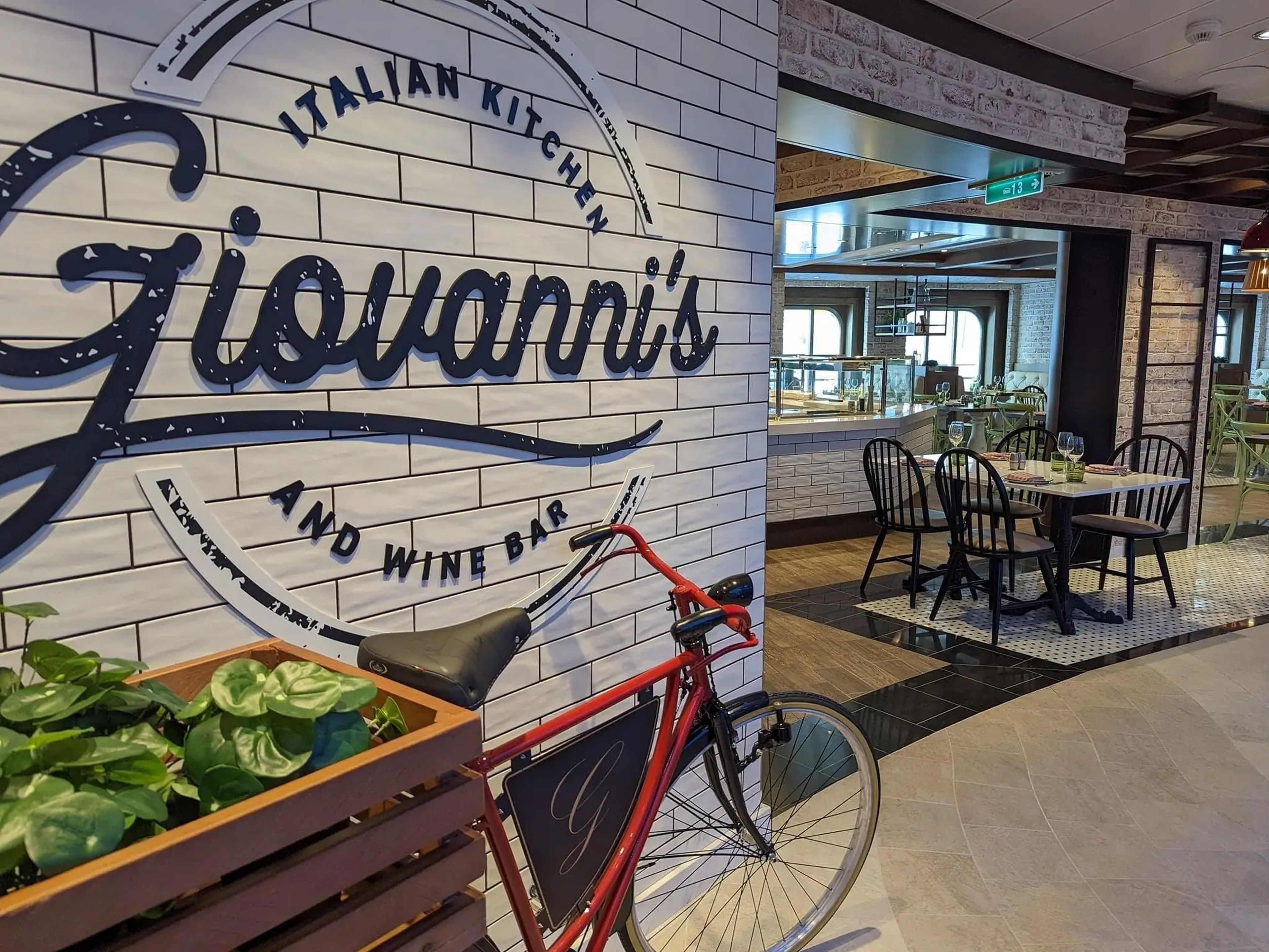 Sign of Italian restaurant, Giovanni's.