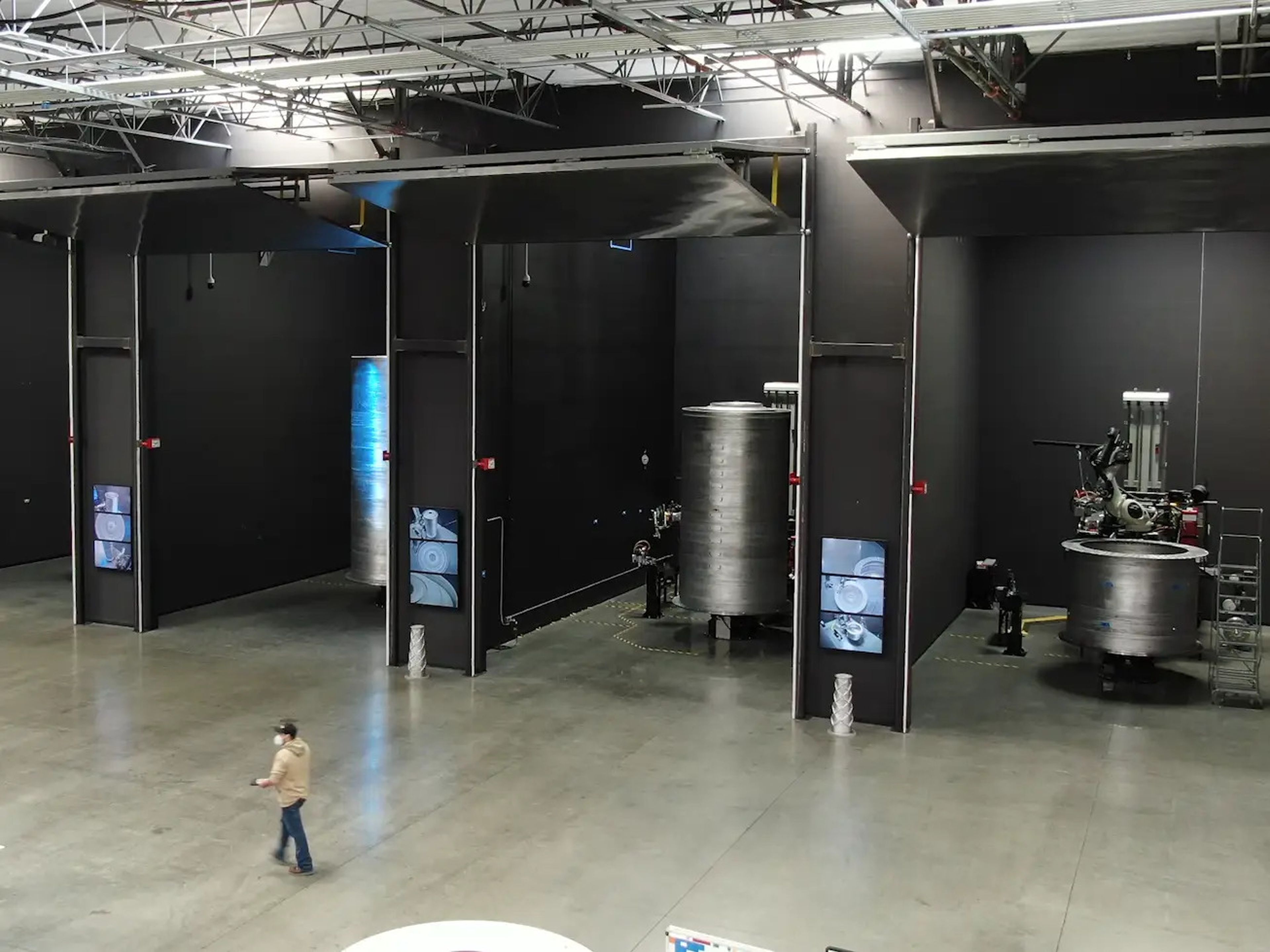 Impresoras 3D de Relativity Space en Long Beach, en California (Estados Unidos). 