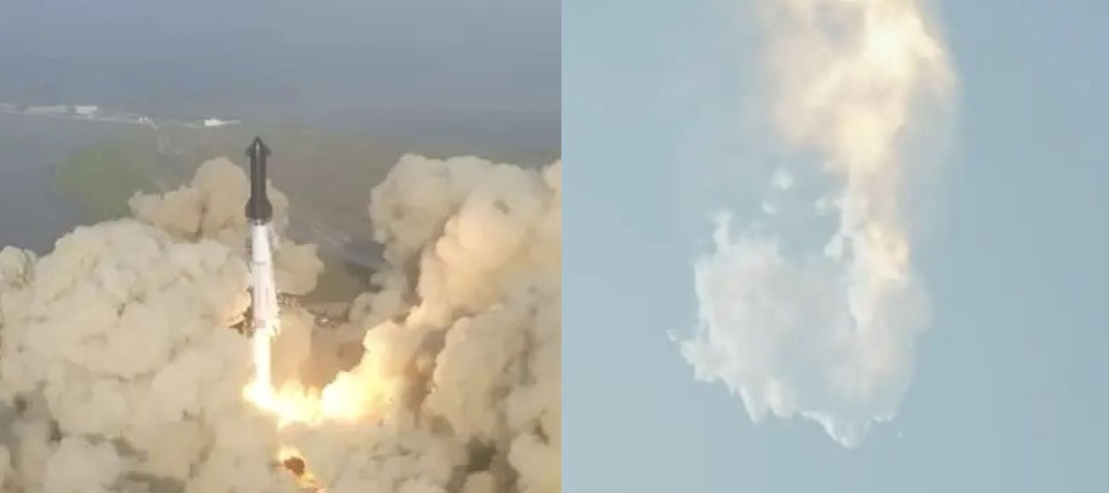Imágenes del lanzamiento y la explosión de Starship.