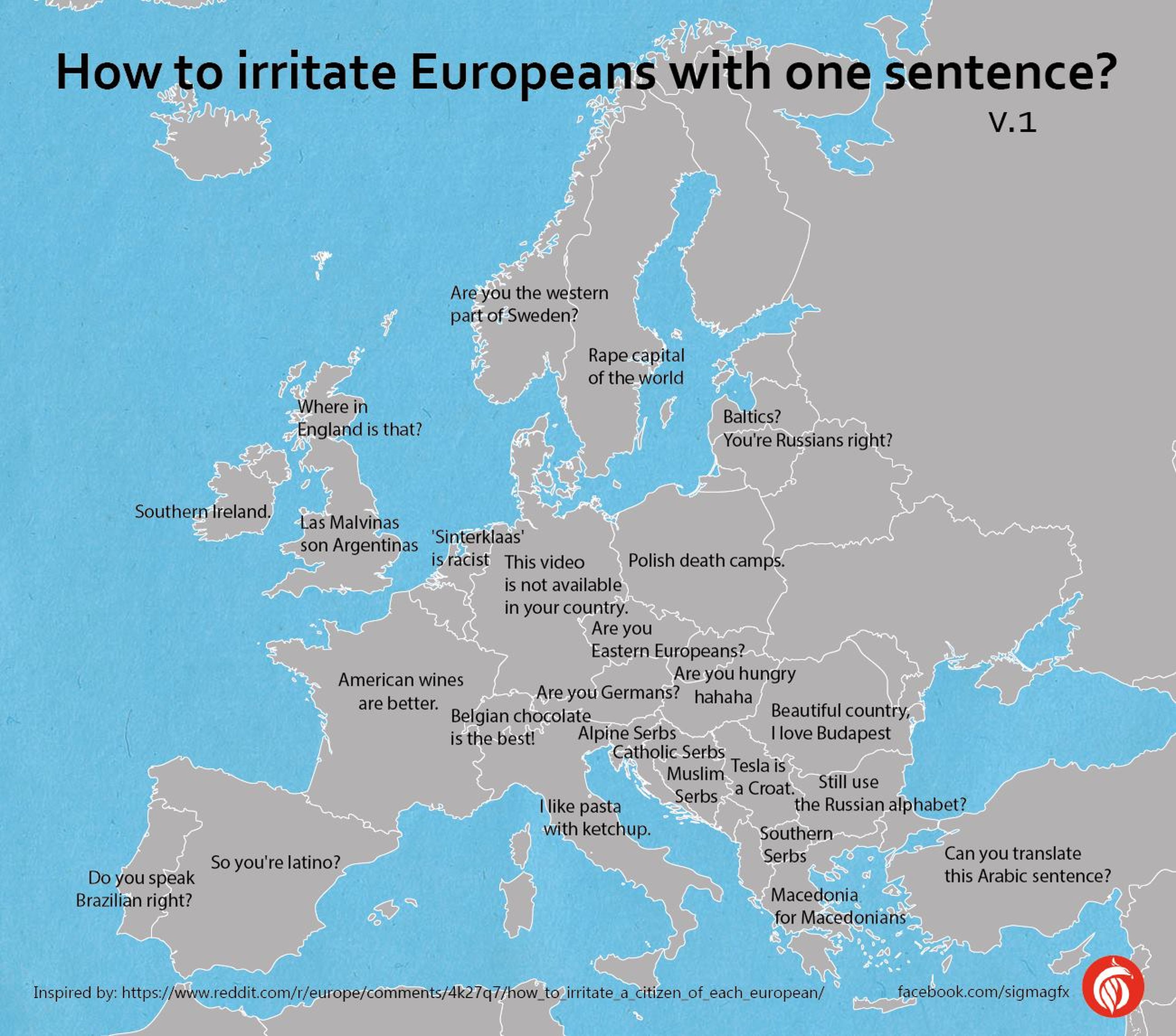"¿Cómo irritar a los europeos con una frase?".