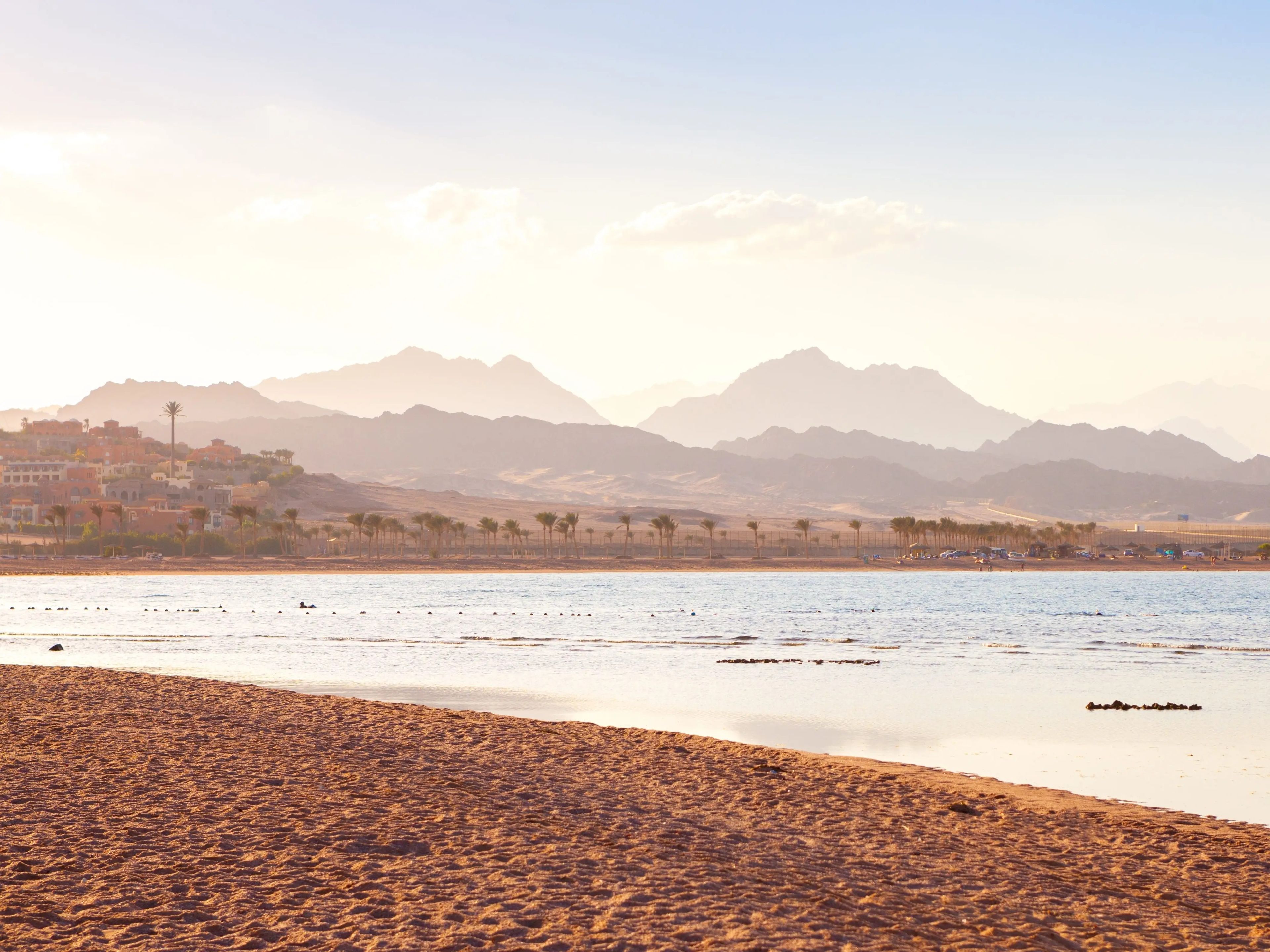 Una playa de Sharm El Sheikh en la zona de Nabq Bay, en Egipto.