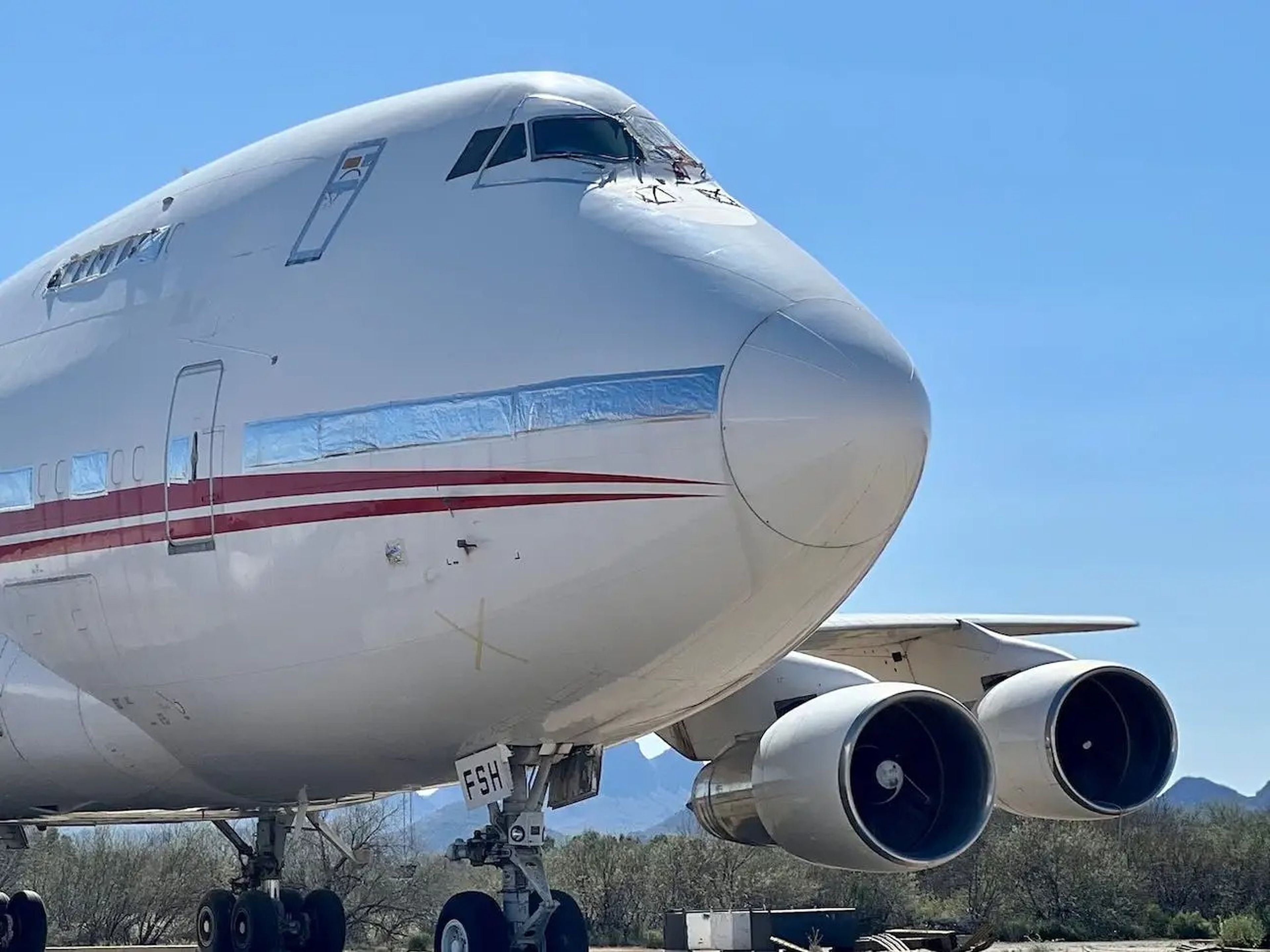 Uno de los 747SP del Pinal Airpark de Arizona.