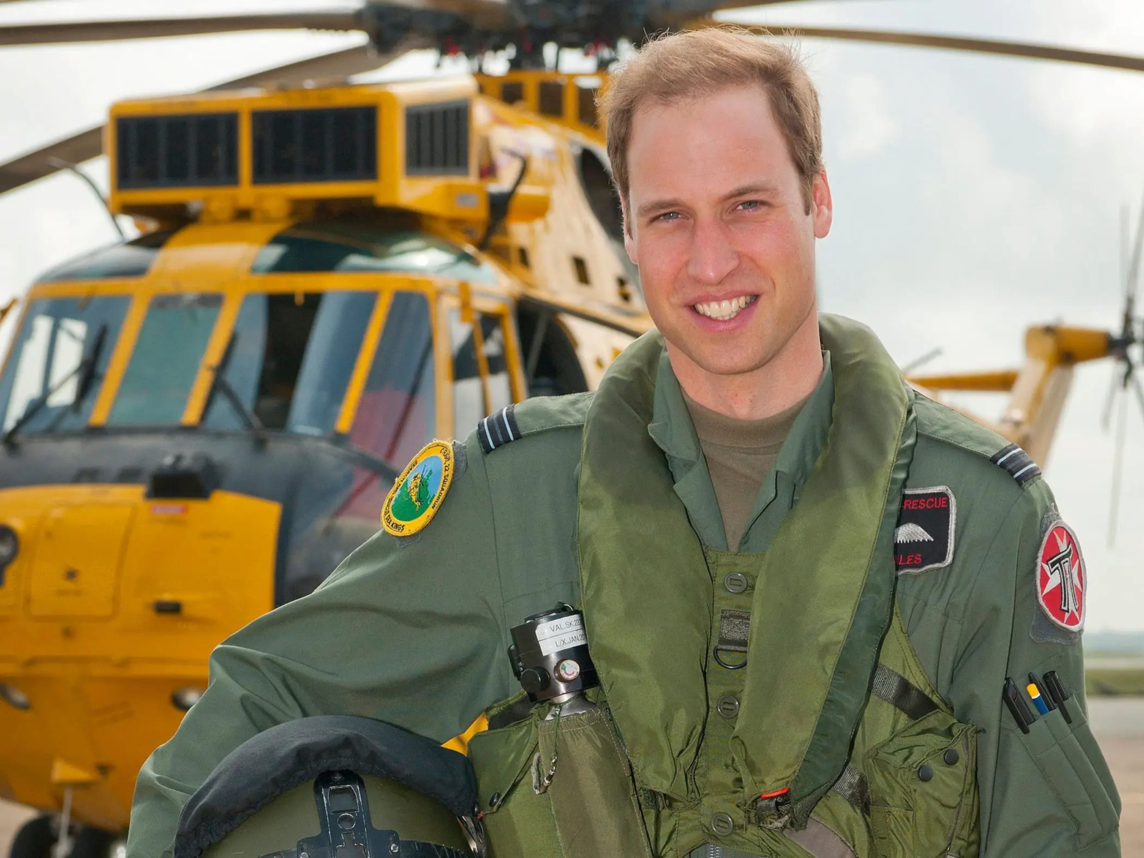 El Príncipe Guillermo durante su estancia en la Royal Air Force.