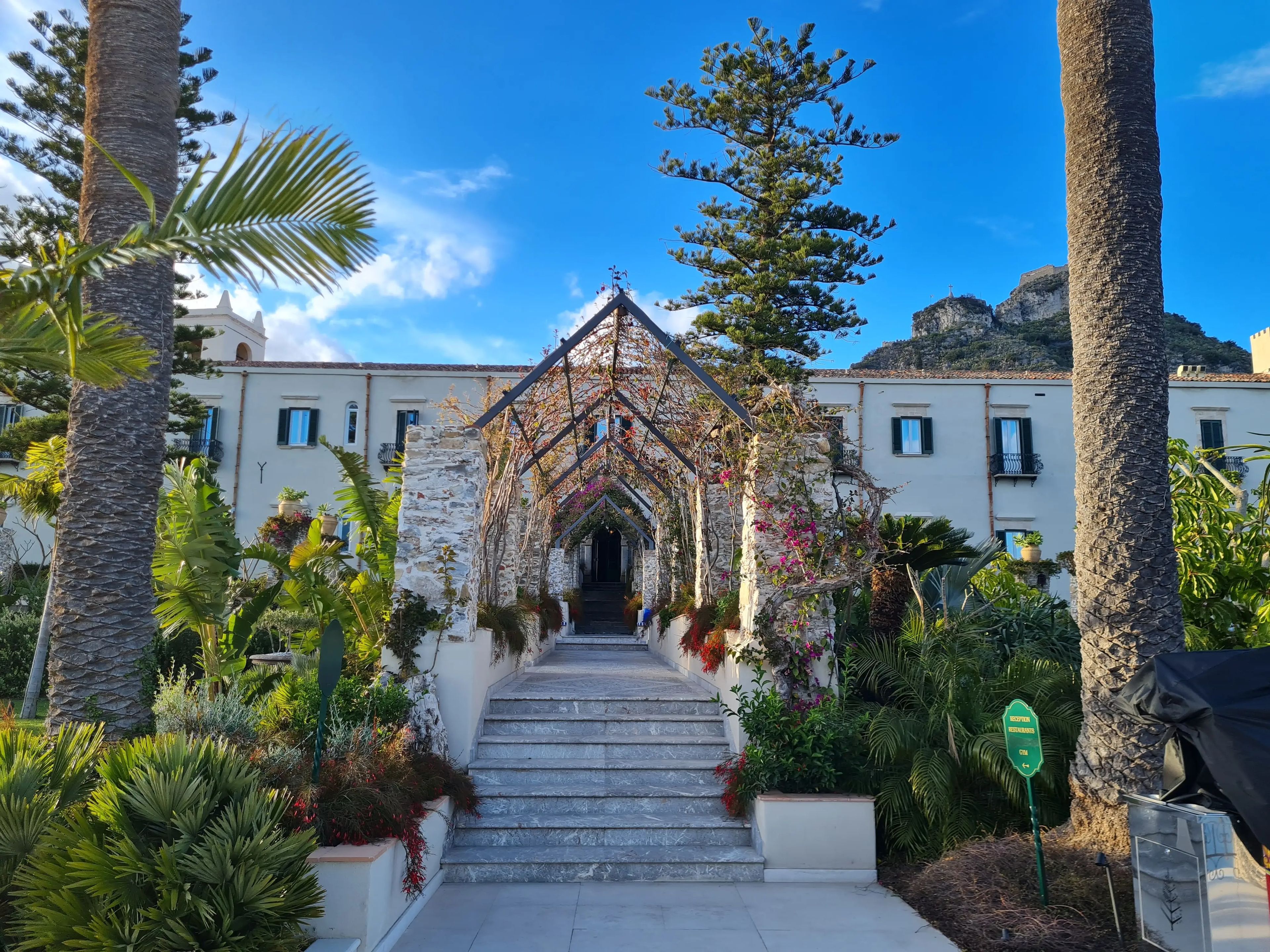Exterior del San Domenico Palace, en Taormina, Sicilia.
