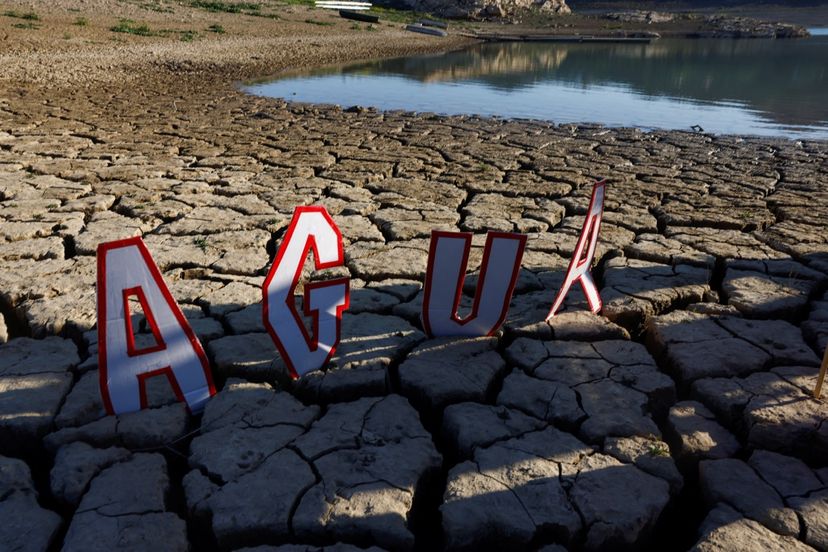 Sequía en La Viñuela, cerca de Málaga.