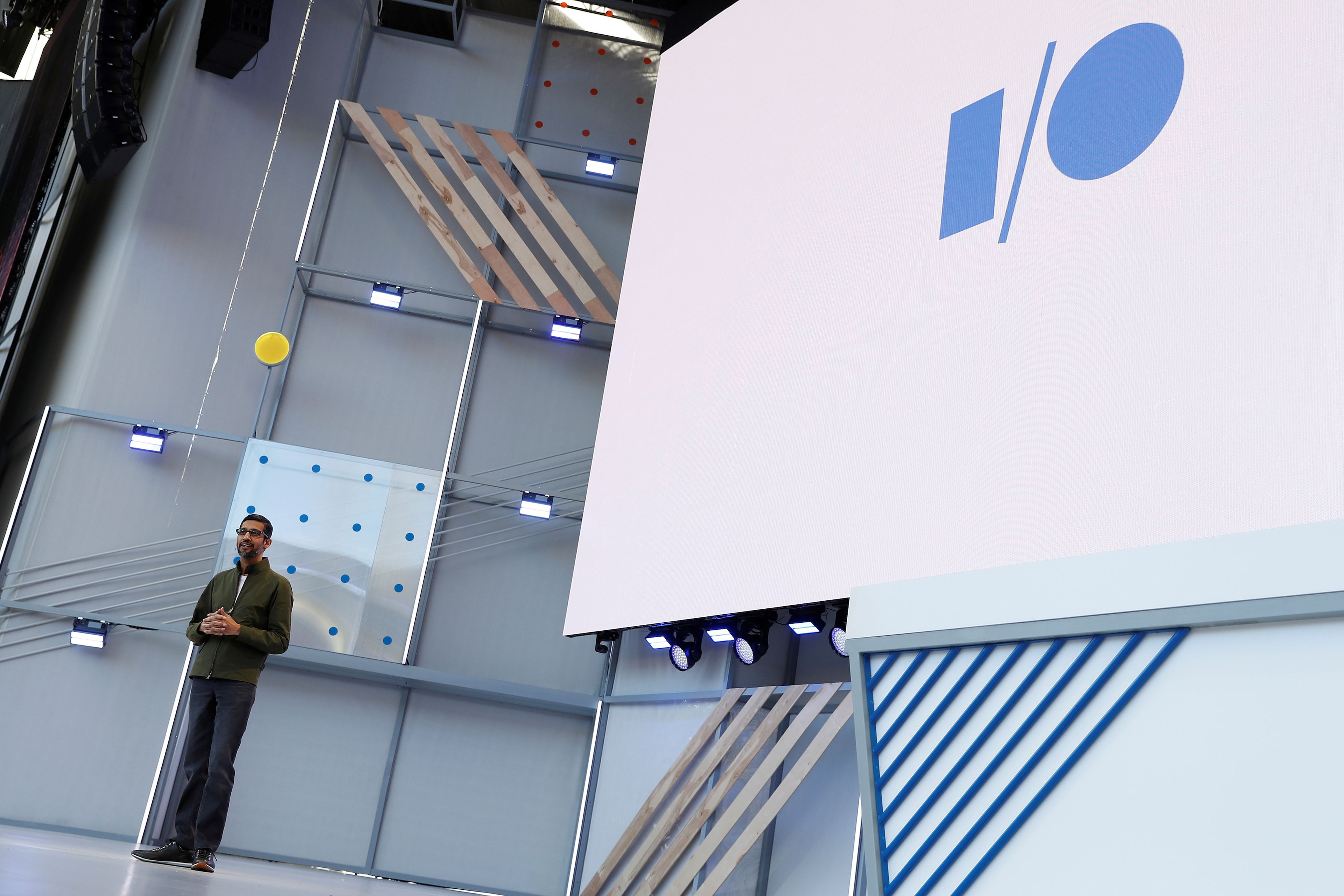 Sundar Pichai, CEO de Google, en una foto de archivo del Google I/O de 2018.