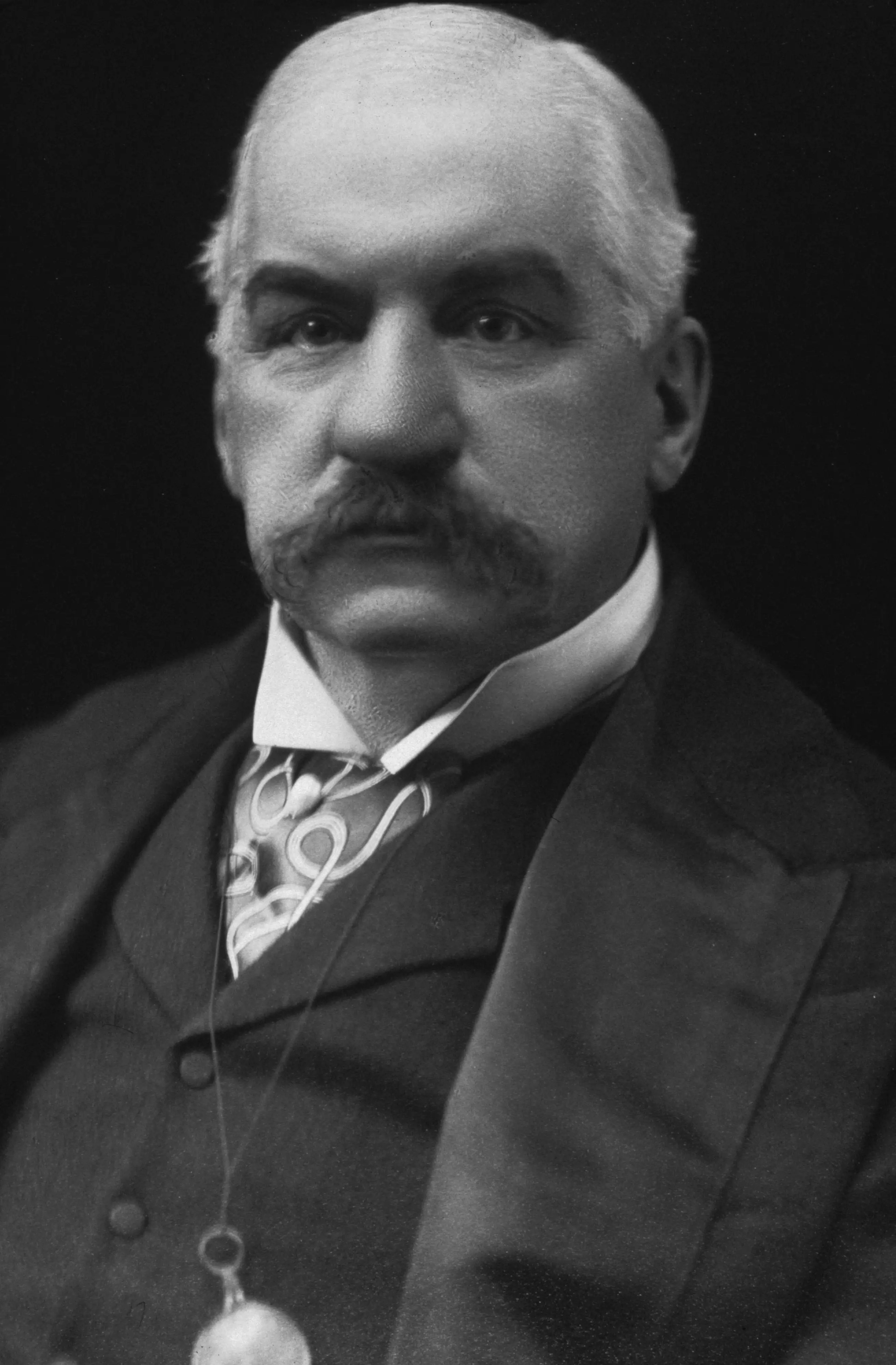 Un retrato de JP Morgan hacia 1900.