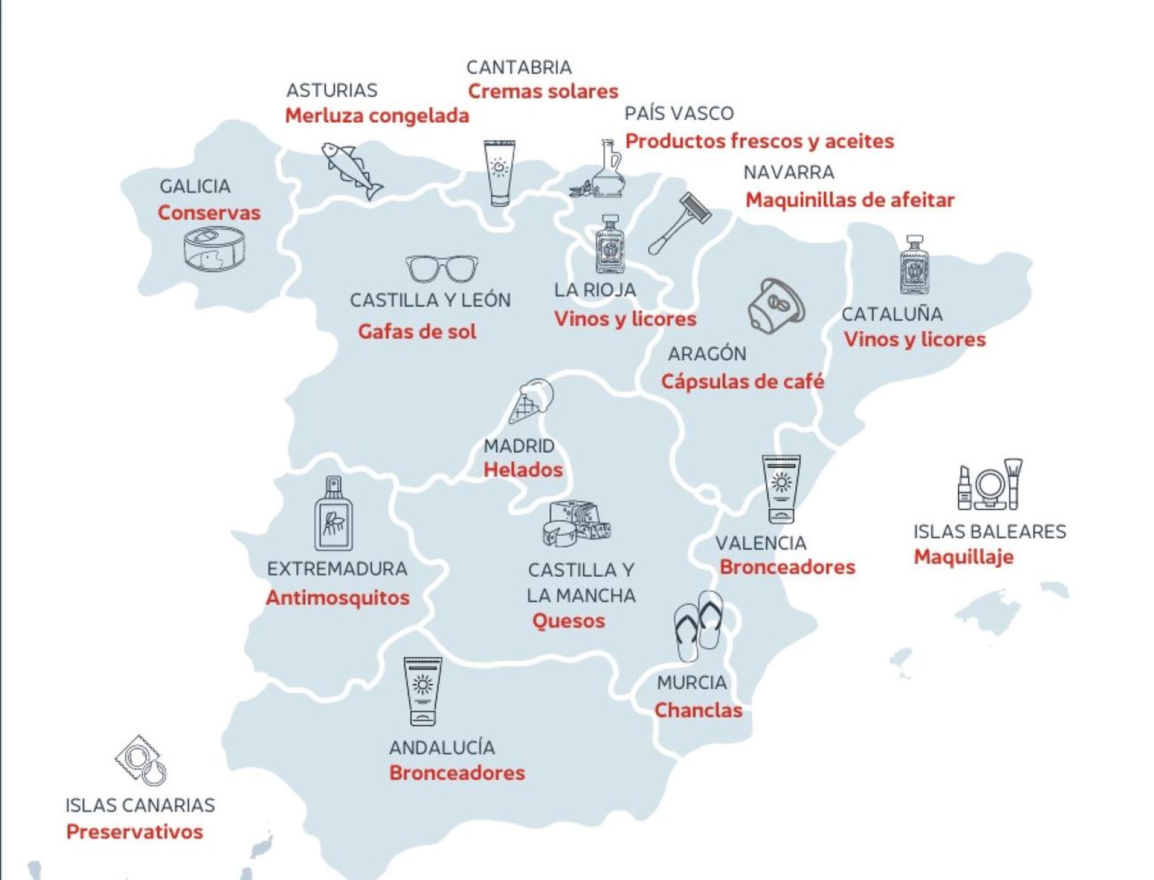 Mapa del hurto en verano en España