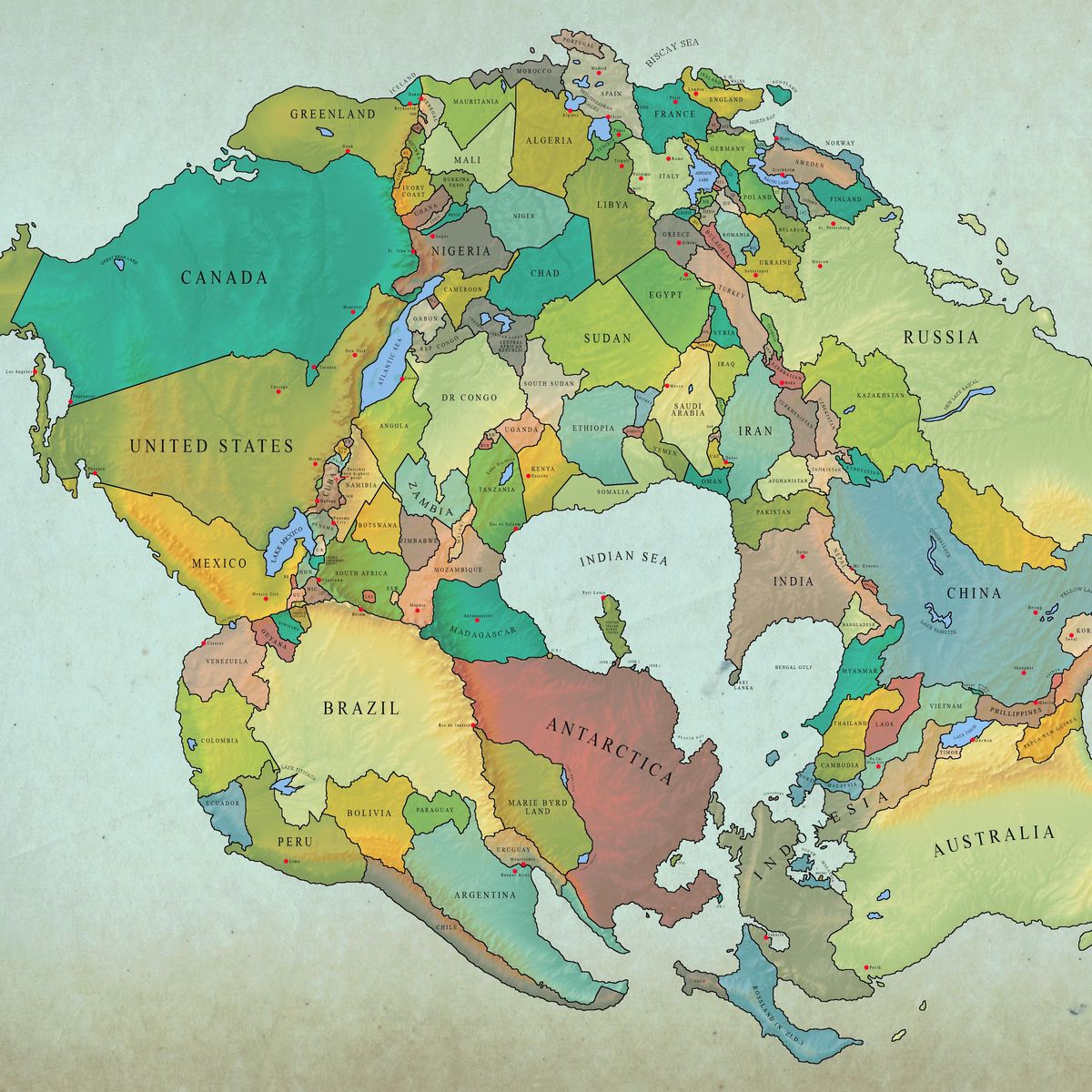El mapa que muestra cómo será el mundo en 250 millones de años