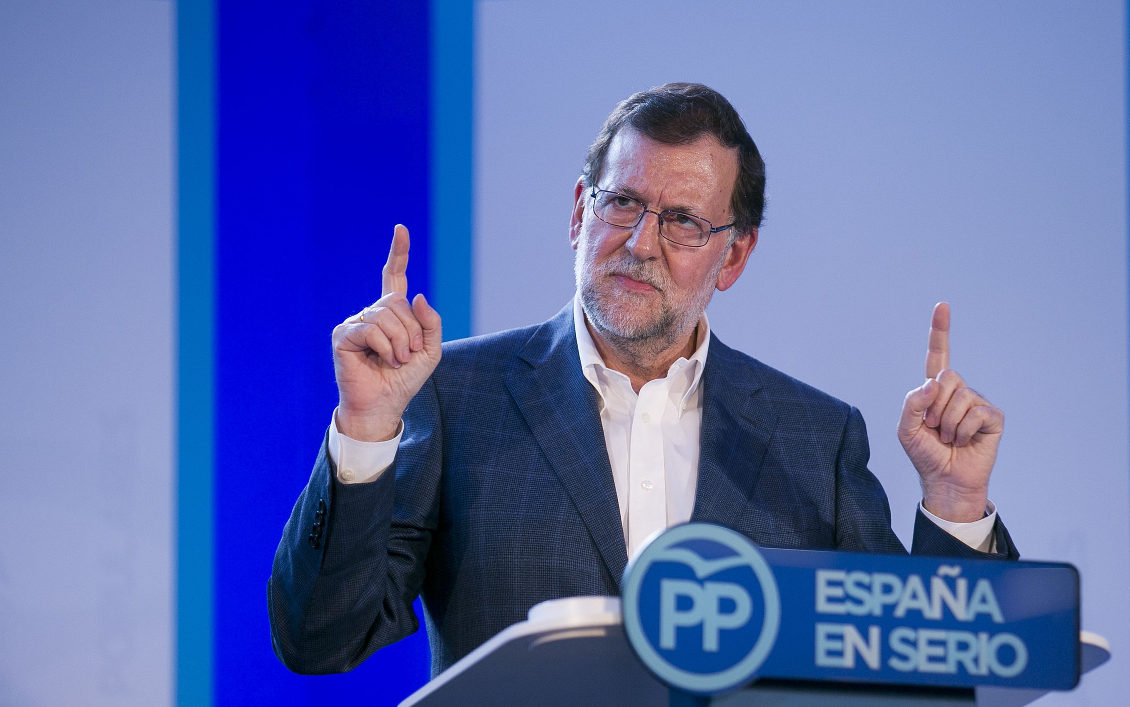 Mariano Rajoy, en la campaña electoral de 2015.