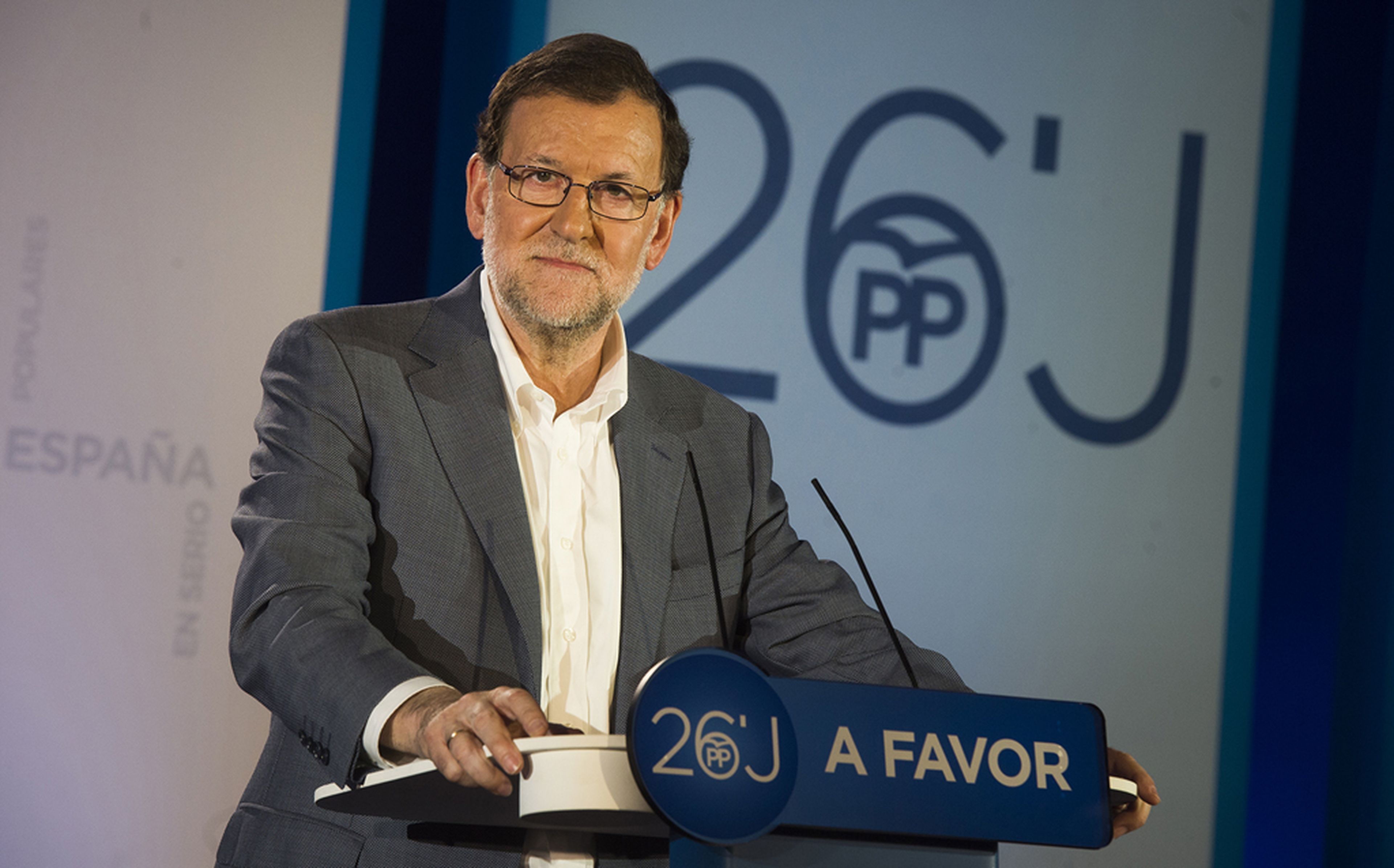 Mariano Rajoy en la campaña electoral de 2016.