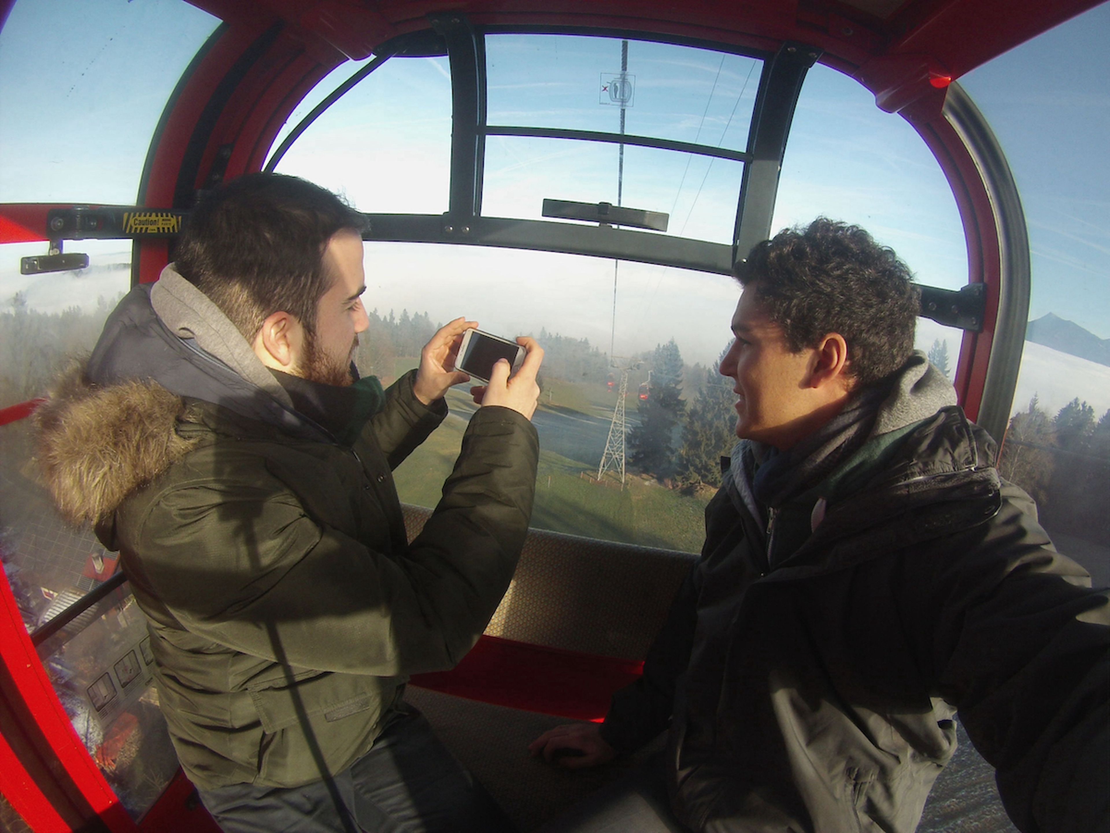 Rodrigo Bernádez y Alejandro Crespo durante su viaje de Eramus.