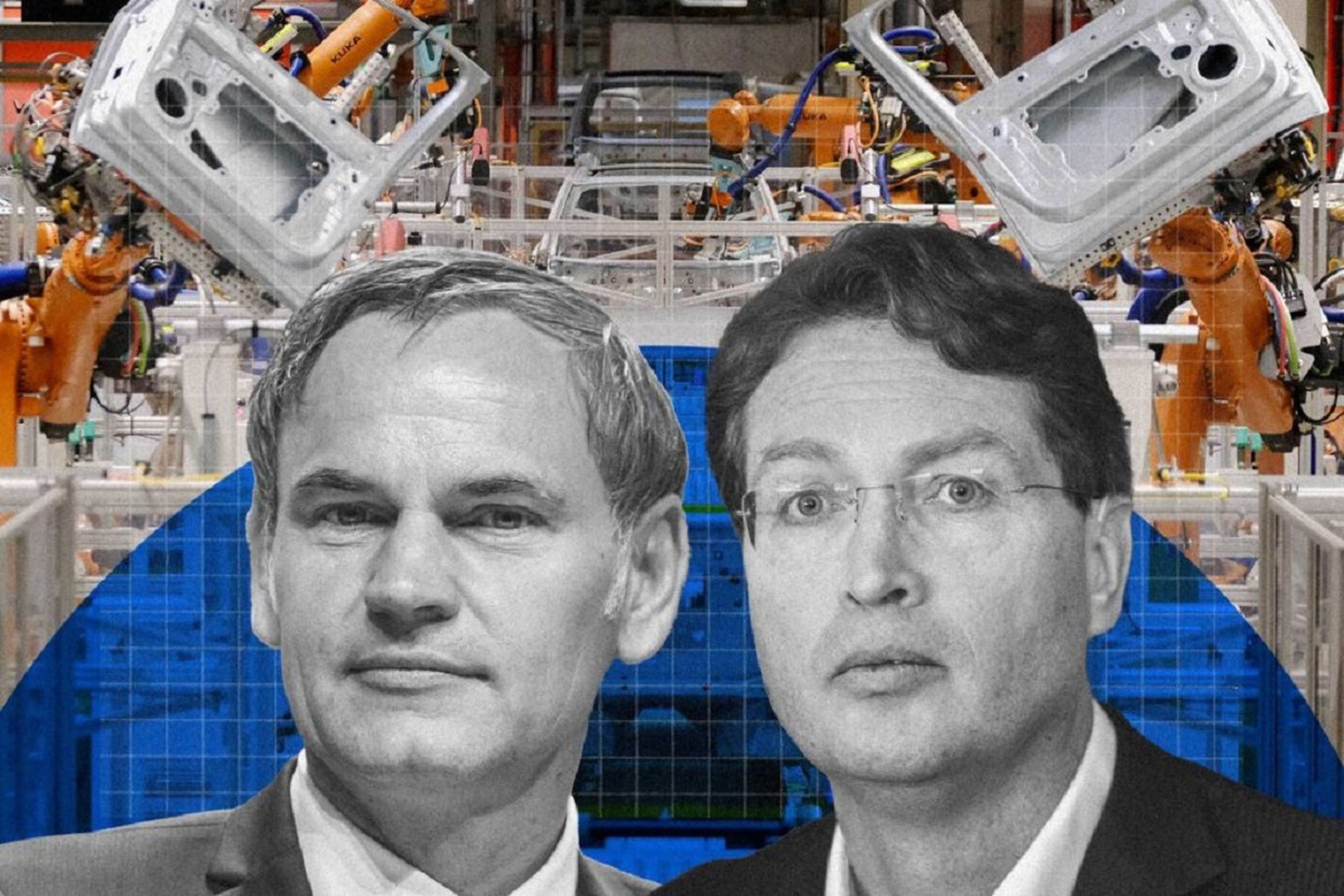 Oliver Blume (izq.), CEO de Volkswagen, y Ola Källenius, CEO de Mercedes.