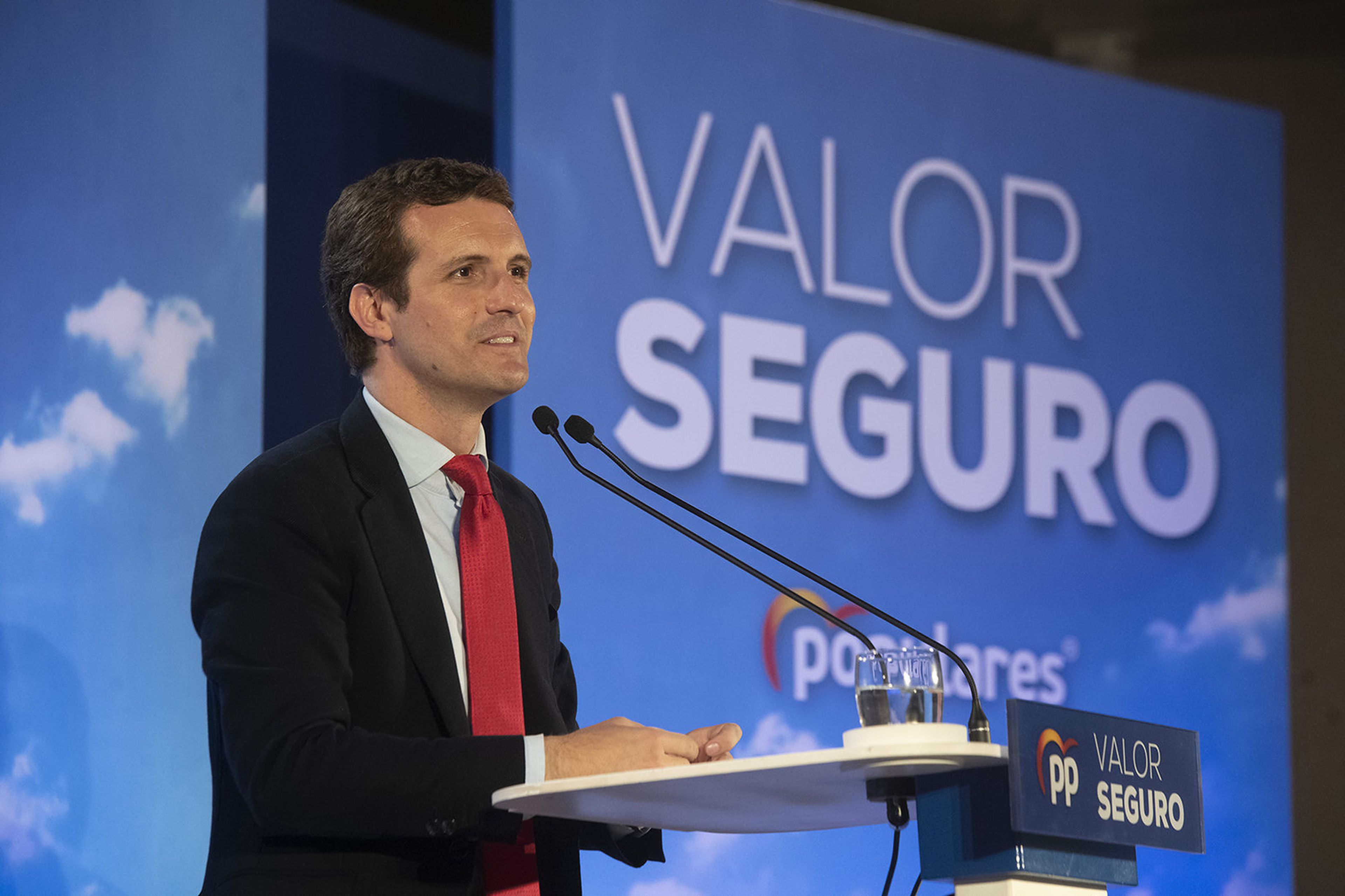 Pablo Casado, en campaña por el PP en abril de 2019.