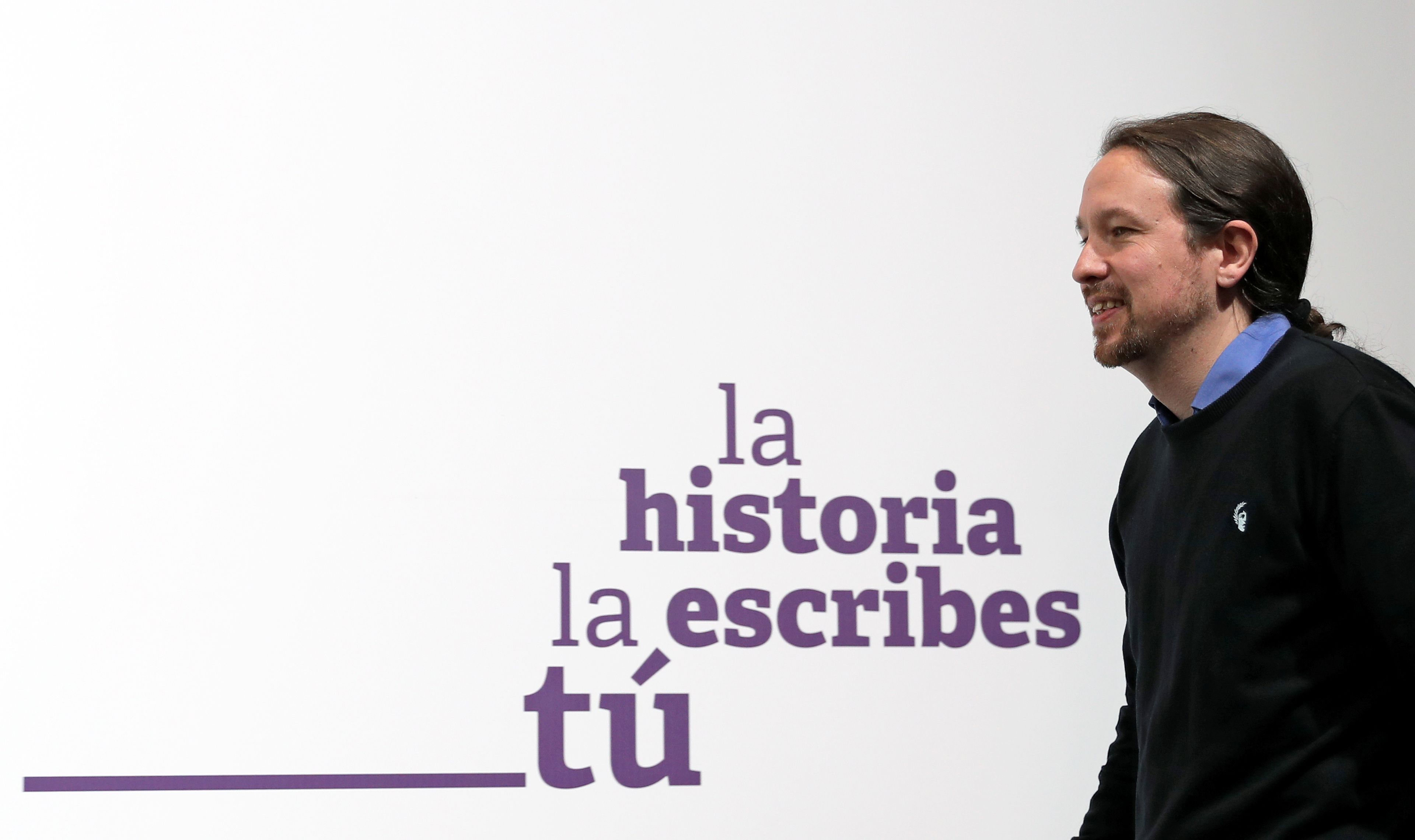 Pablo Iglesias, en un acto de campaña de abril de 2019.