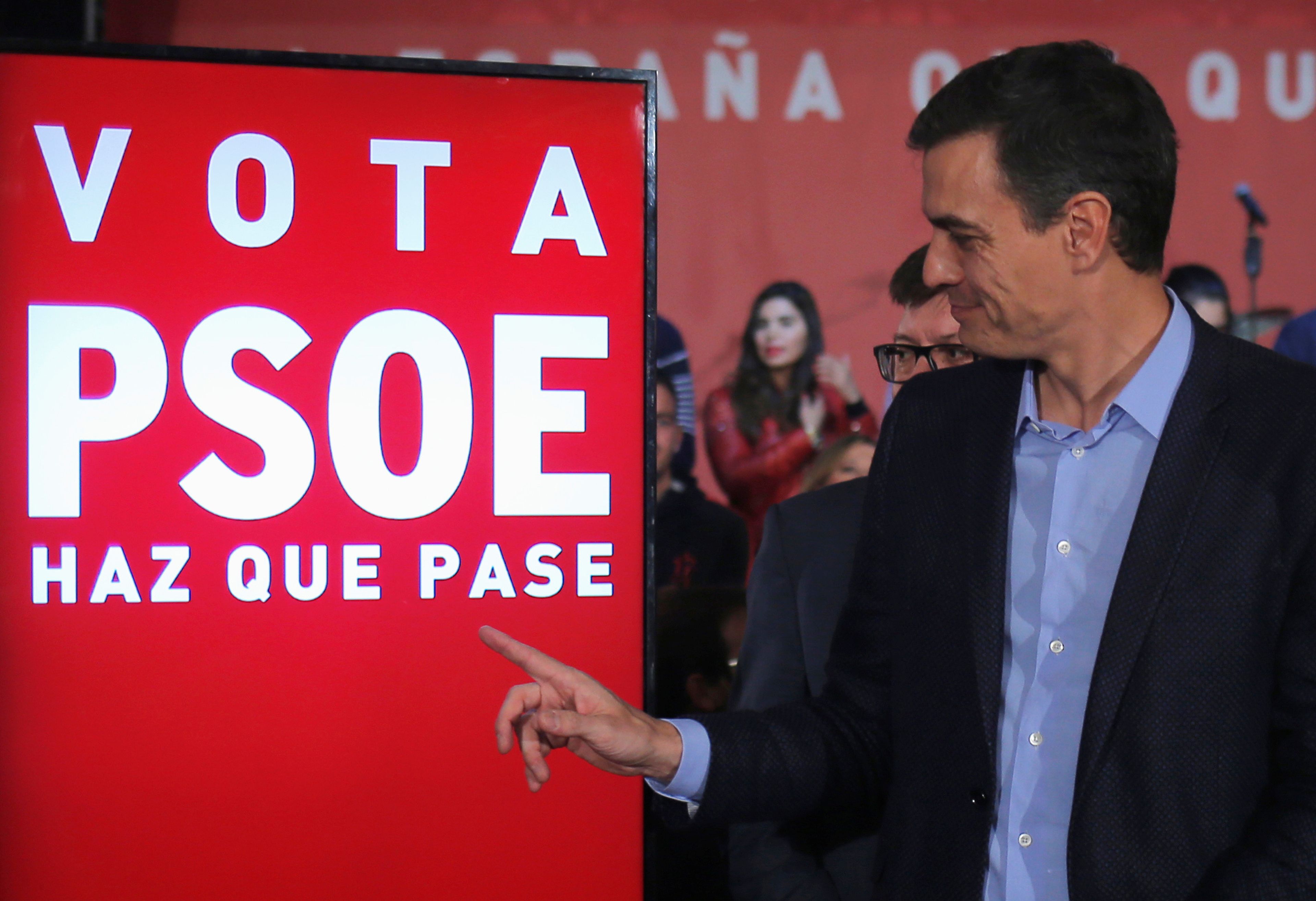 Pedro Sánchez, en campaña electoral en 2019.