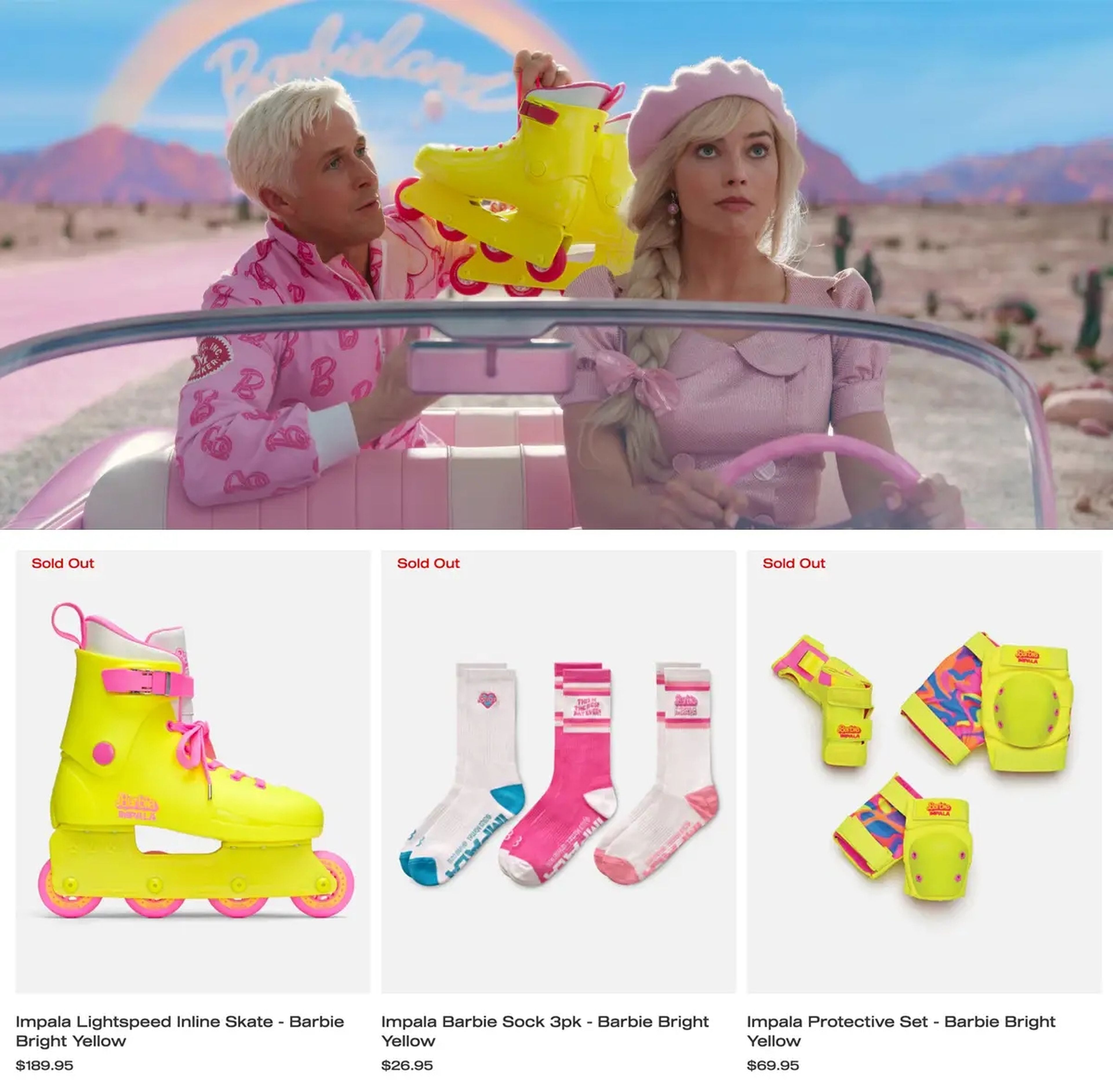 Los productos temáticos de Barbie se han agotado en las tiendas, como los patines en línea de Impala.