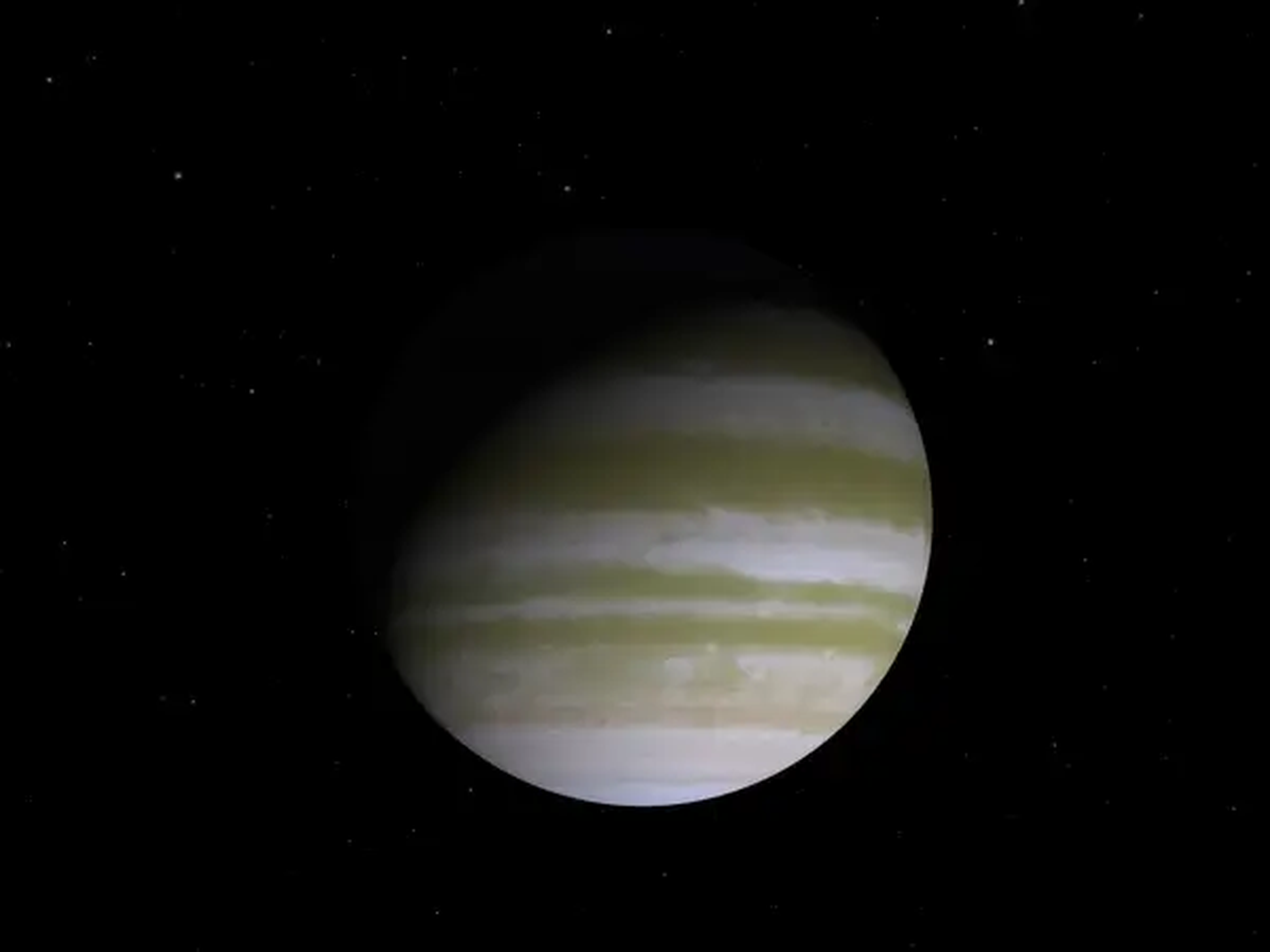 Representación de la atmósfera de un exoplaneta