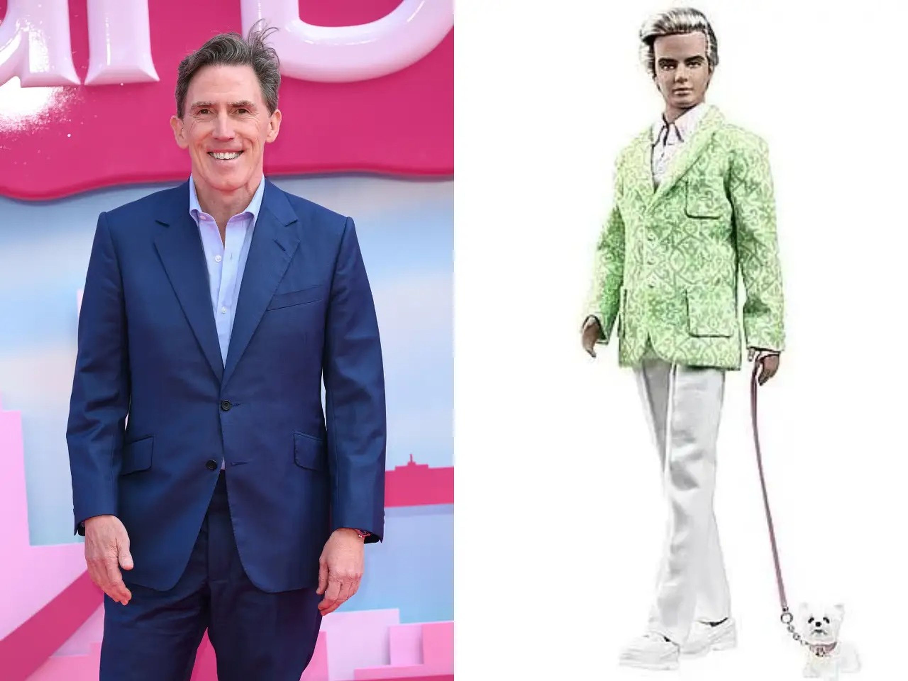 Rob Brydon junto a la muñeca Sugar Daddy Ken.