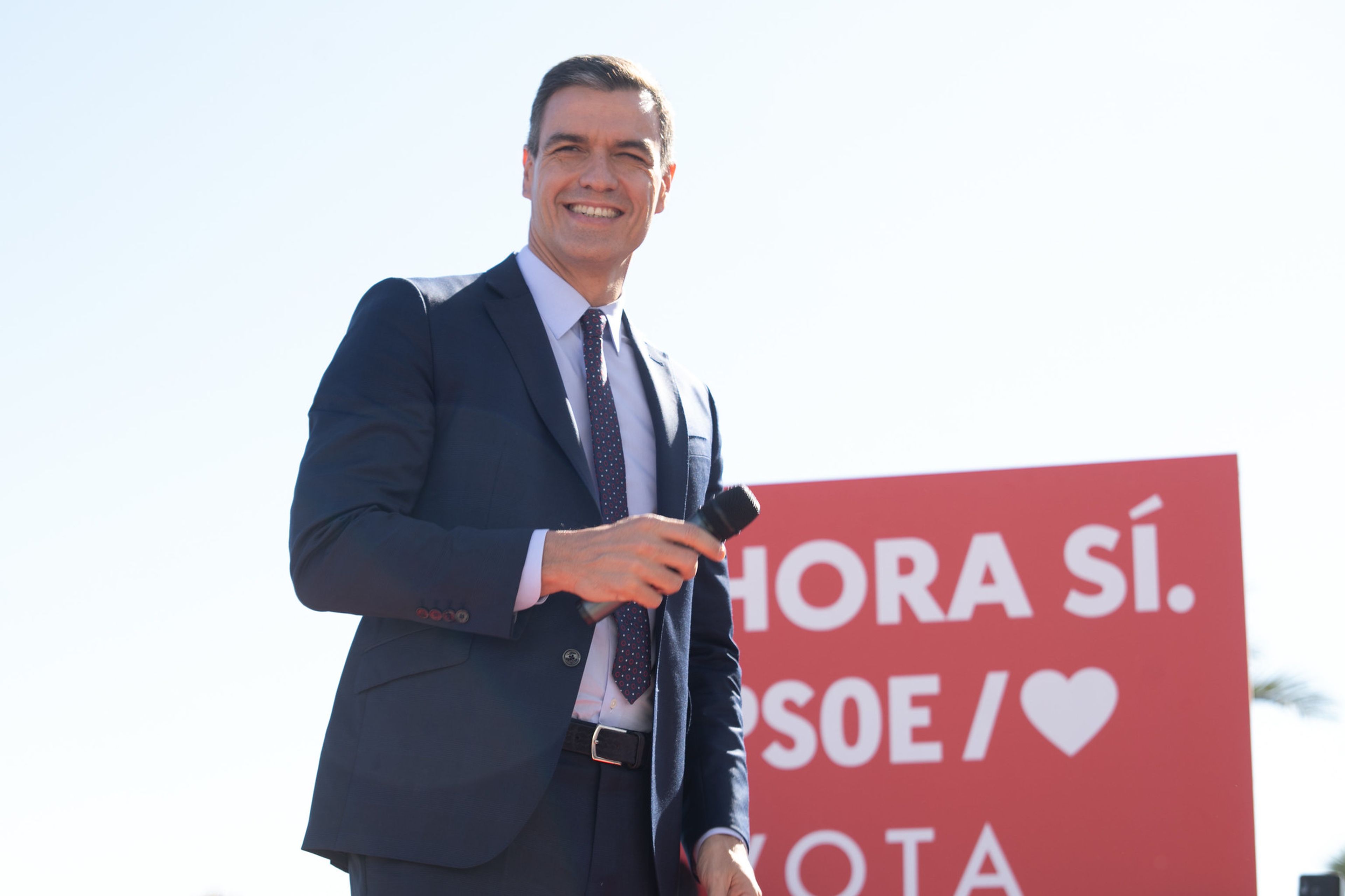 Sánchez, en la campaña de la repetición electoral de 2019.