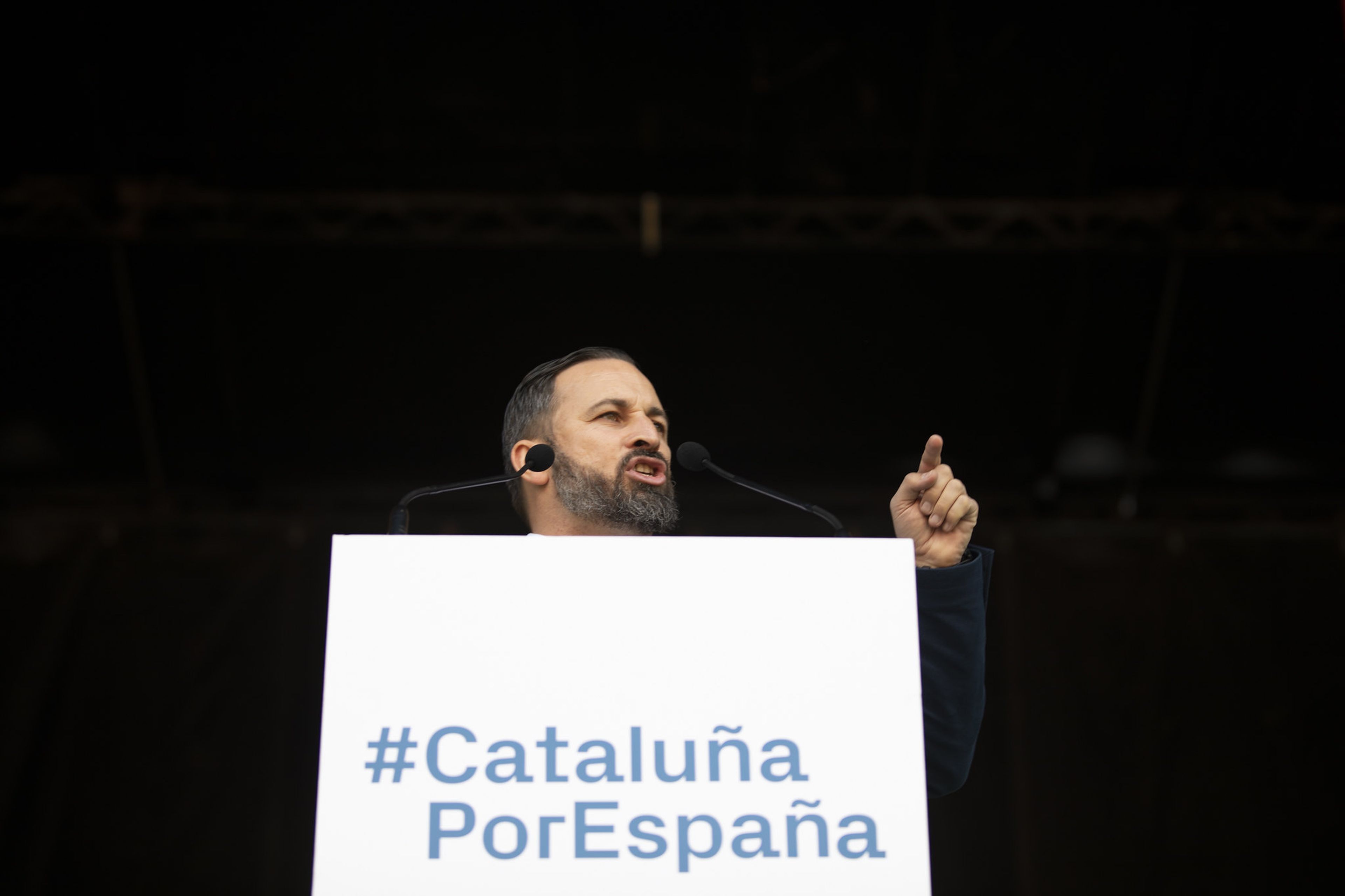 Santiago Abascal, en campaña por Vox en 2019.