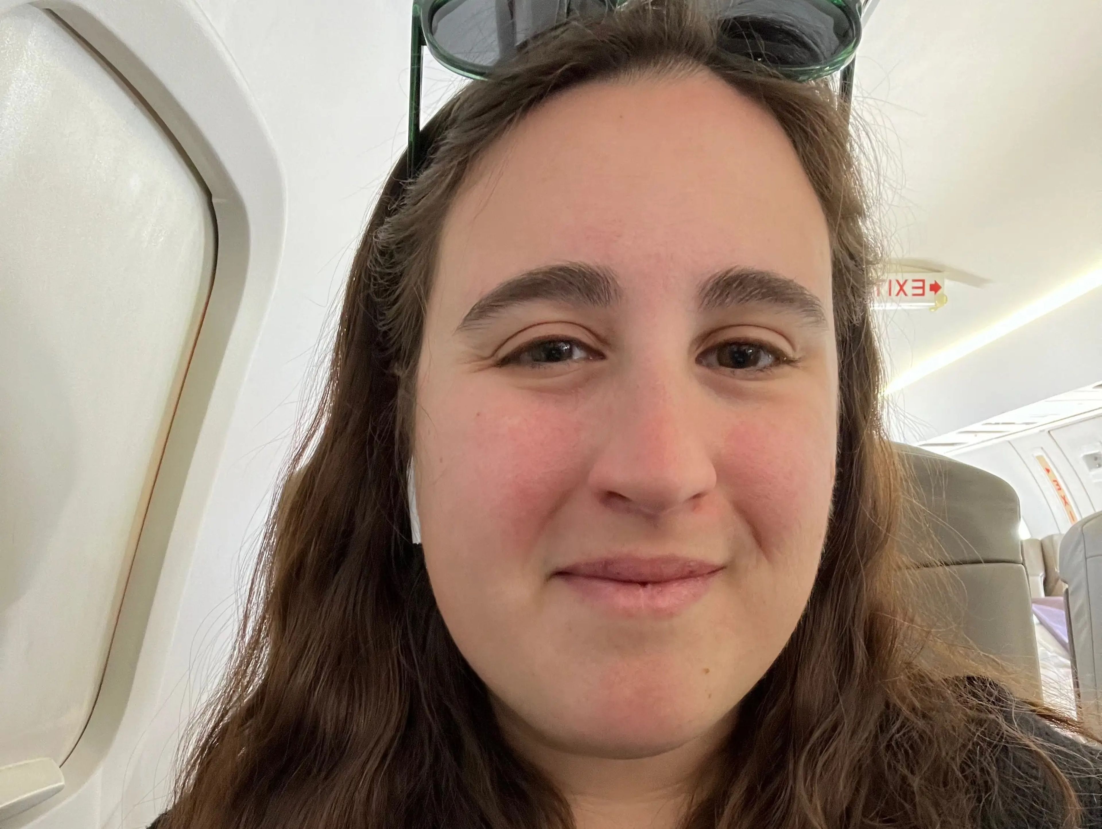 La autora en su vuelo de Burbank, California, a Phoenix.