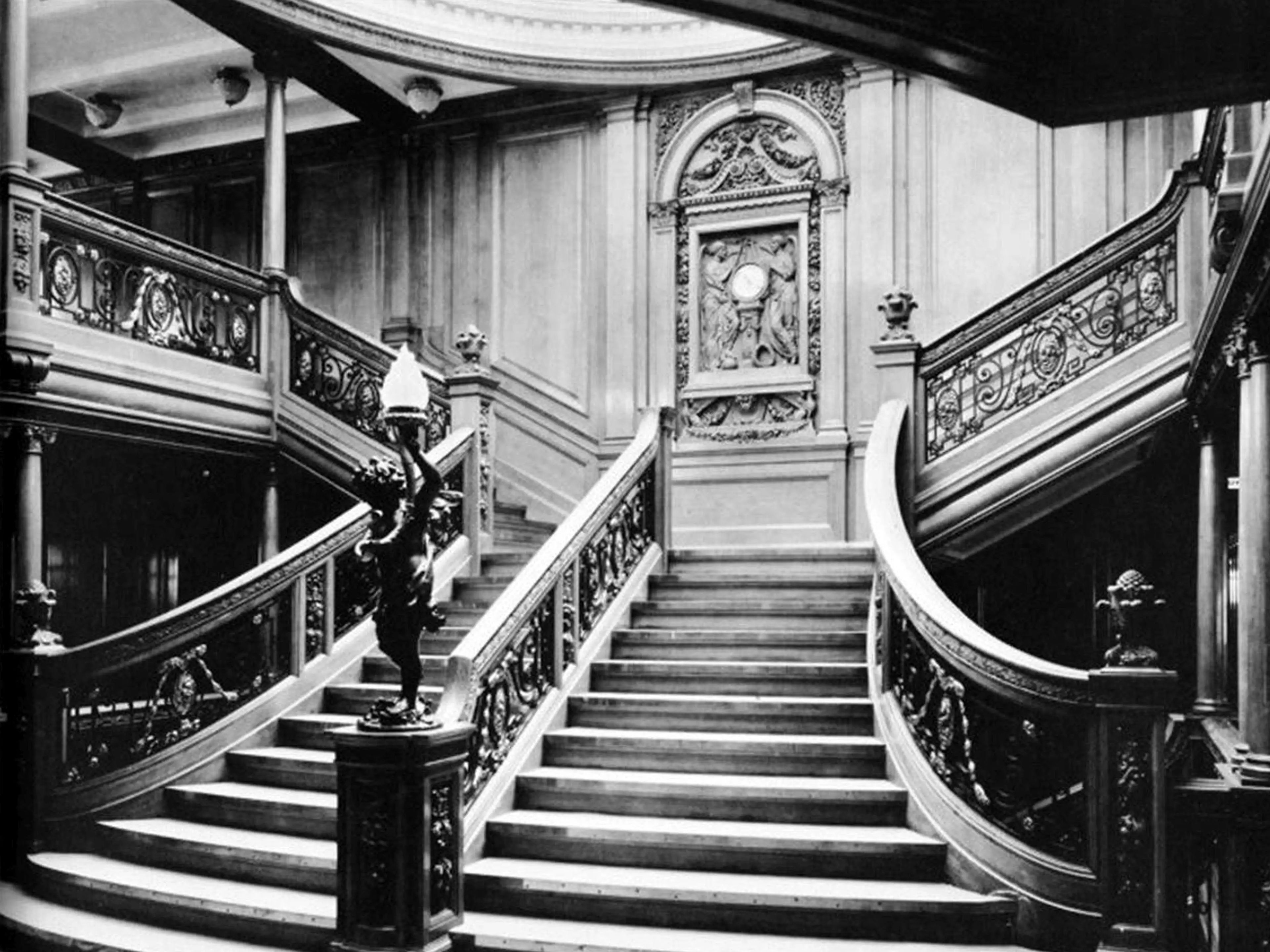 La gran escalera del Titanic.