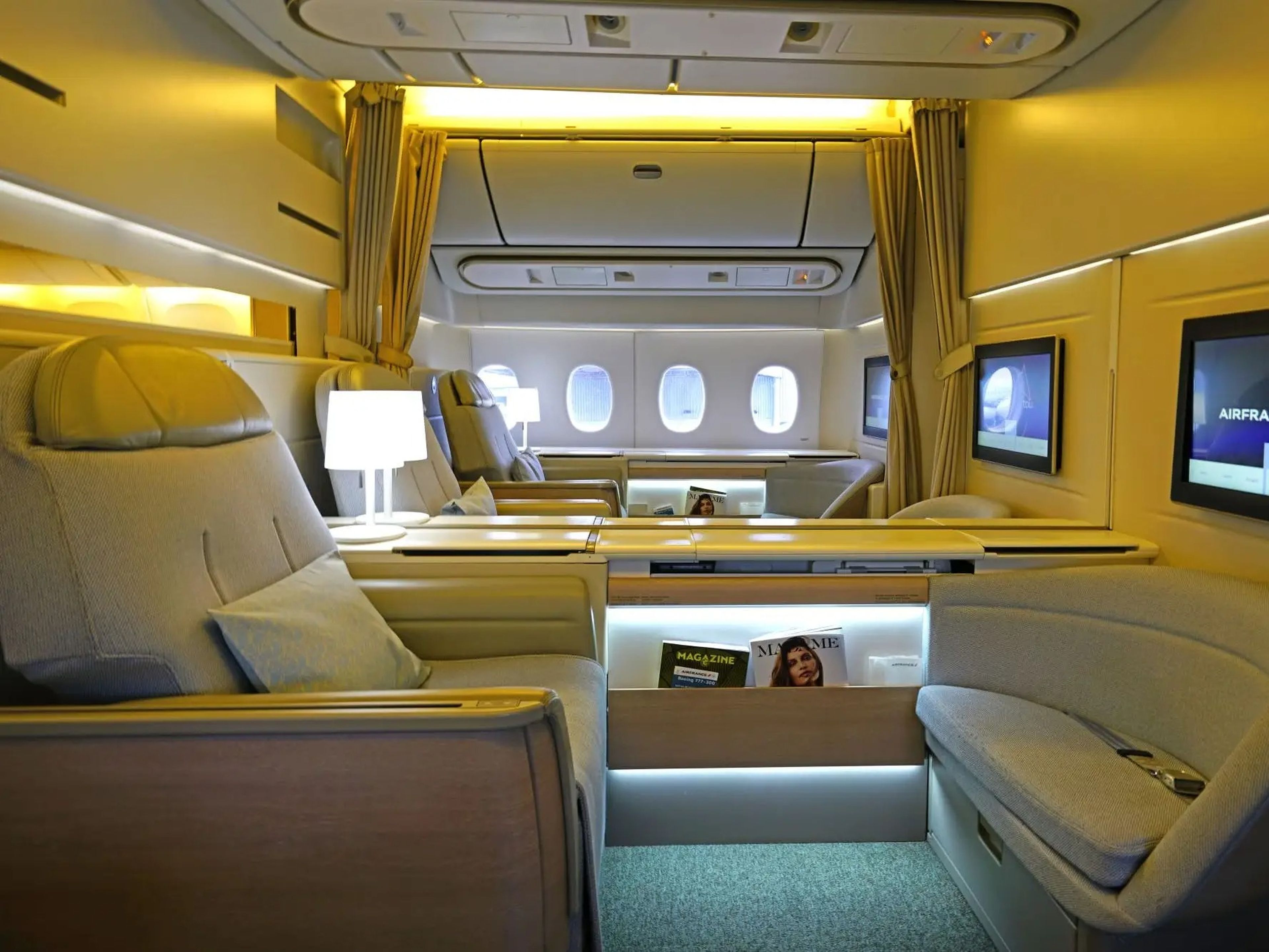 Air France first class seats.