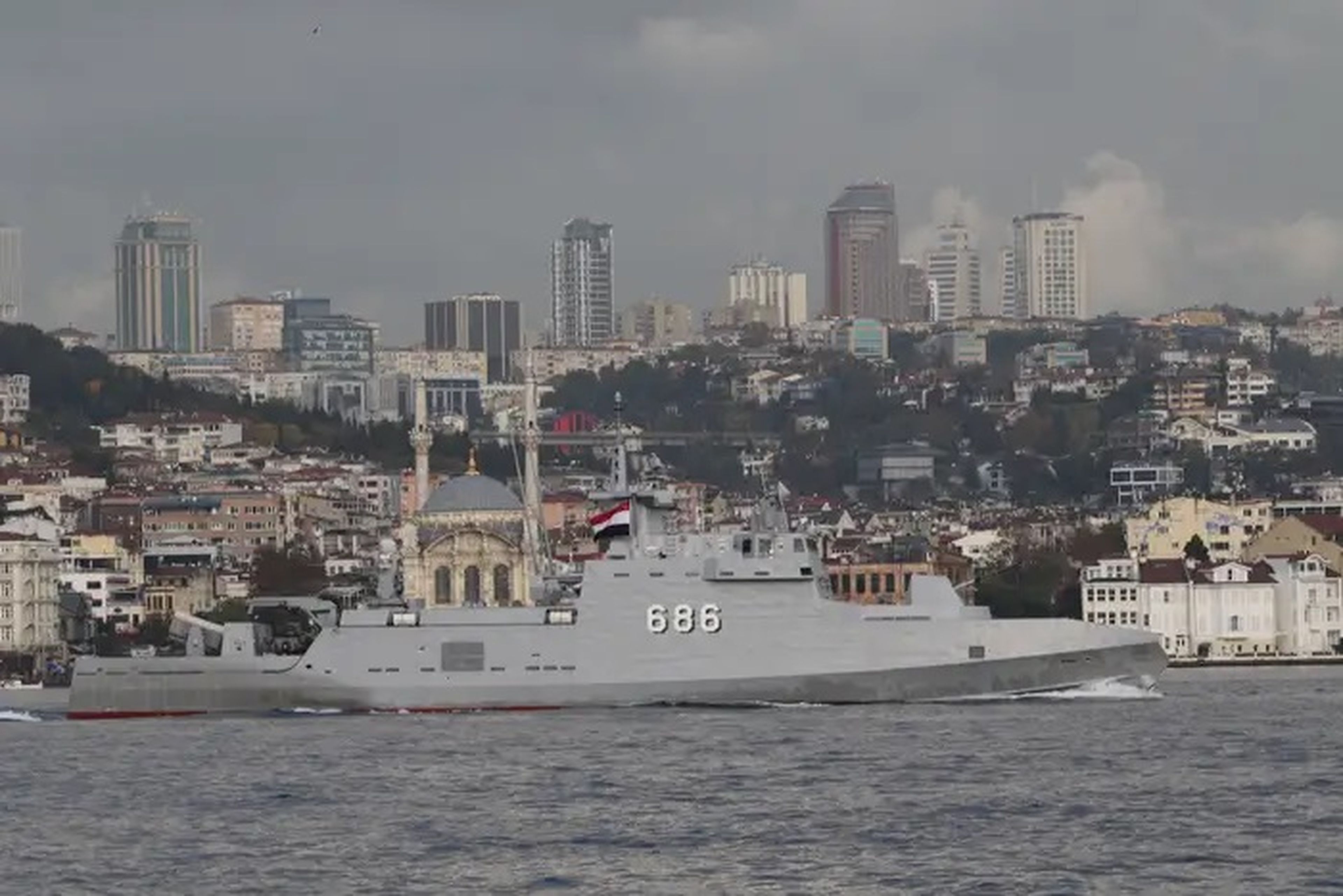 El buque egipcio M. Fahmy, en Estambul, Turquía, en noviembre de 2020.