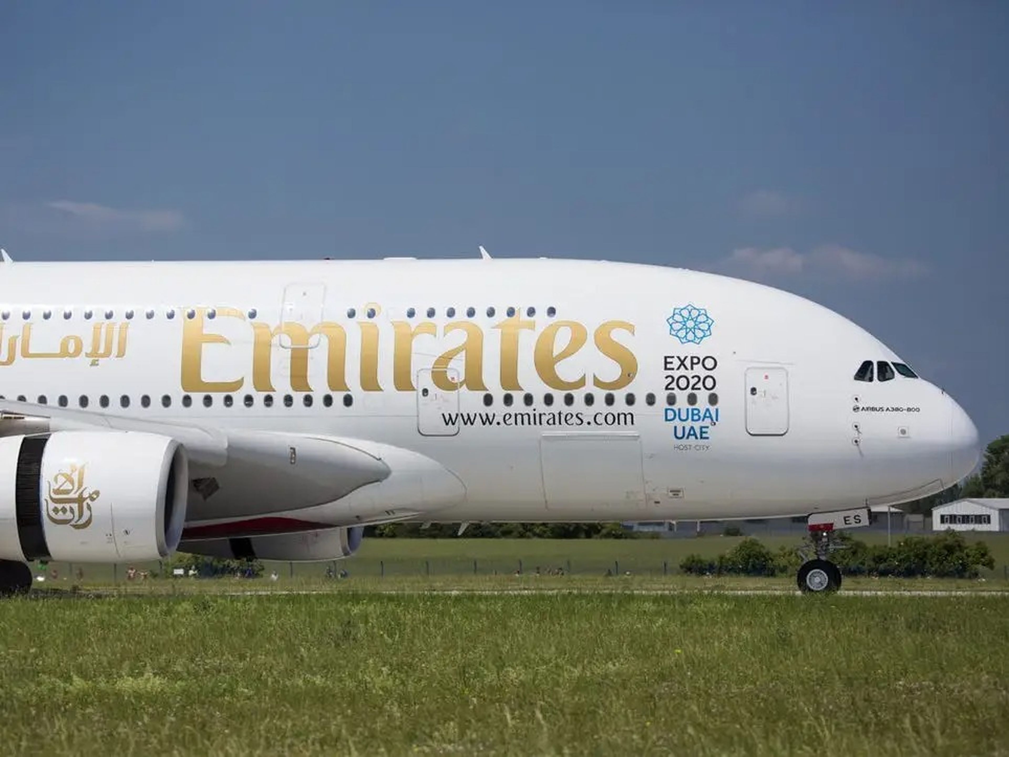 Un Airbus A380 de Emirates.