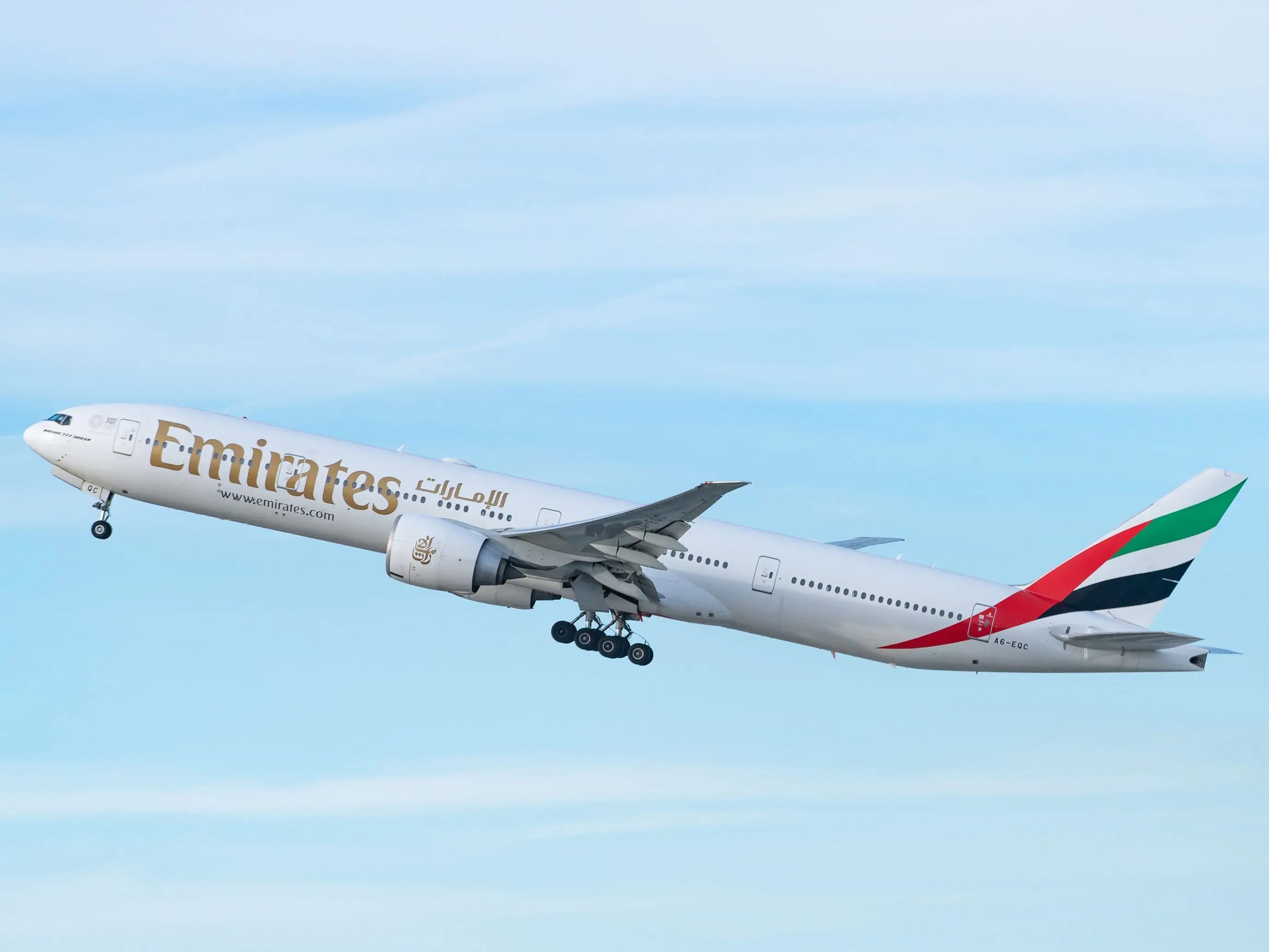Un avión de Emirates