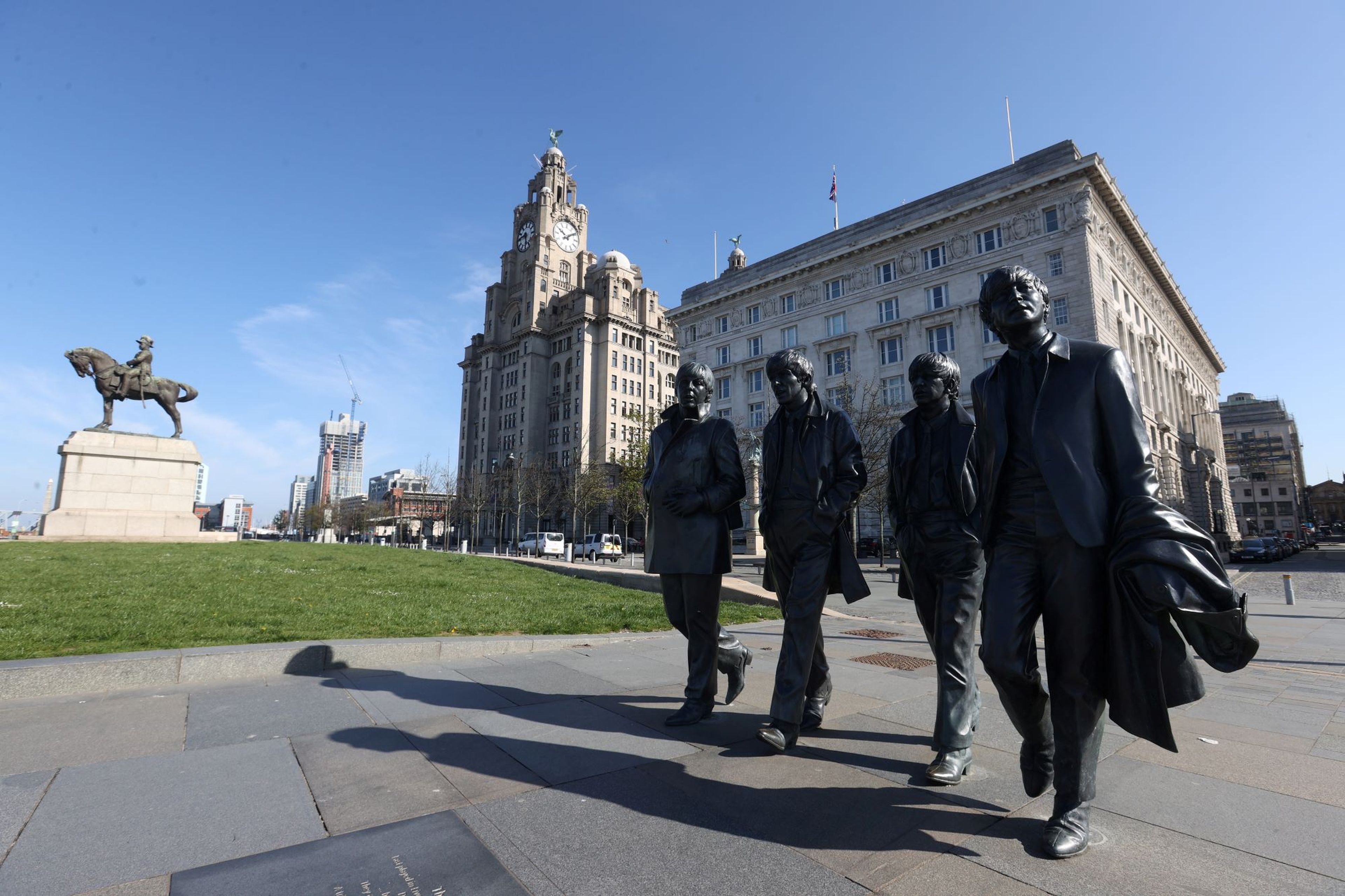 Estatua de The Beatles, en Liverpool (Inglaterra).