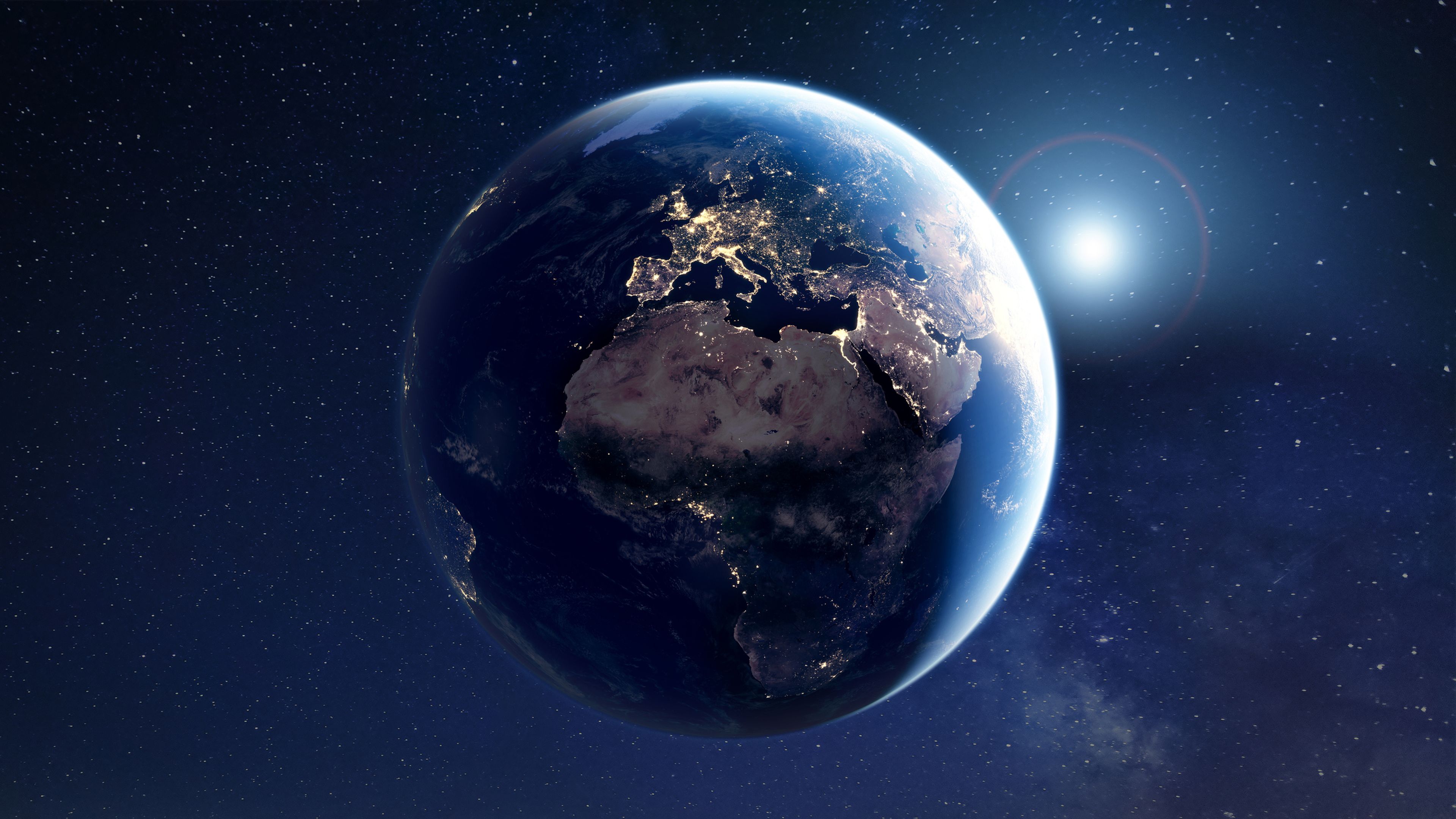 Imagen digital de la Tierra vista desde el espacio