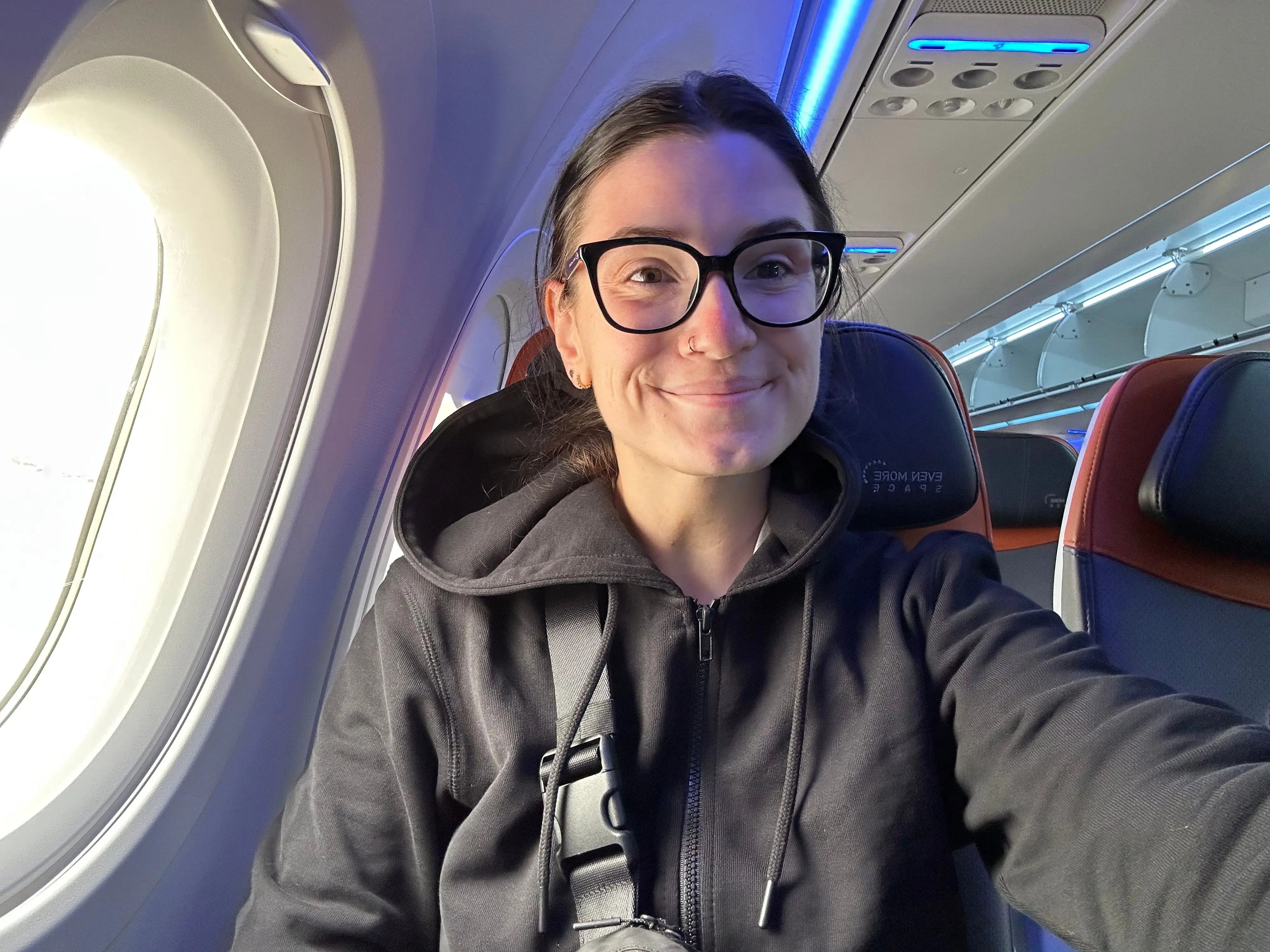 Insider's reporter in an Even More Space seat on JetBlue's transatlantic flight.